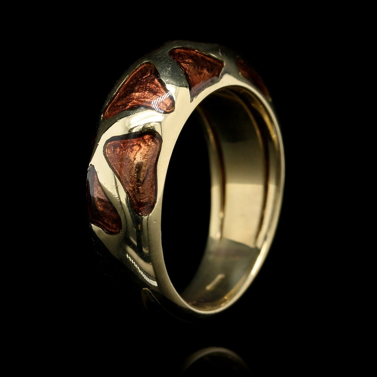 Roberto Coin 18K Yellow Gold Estate Enamel Giraffe Ring - Image 3