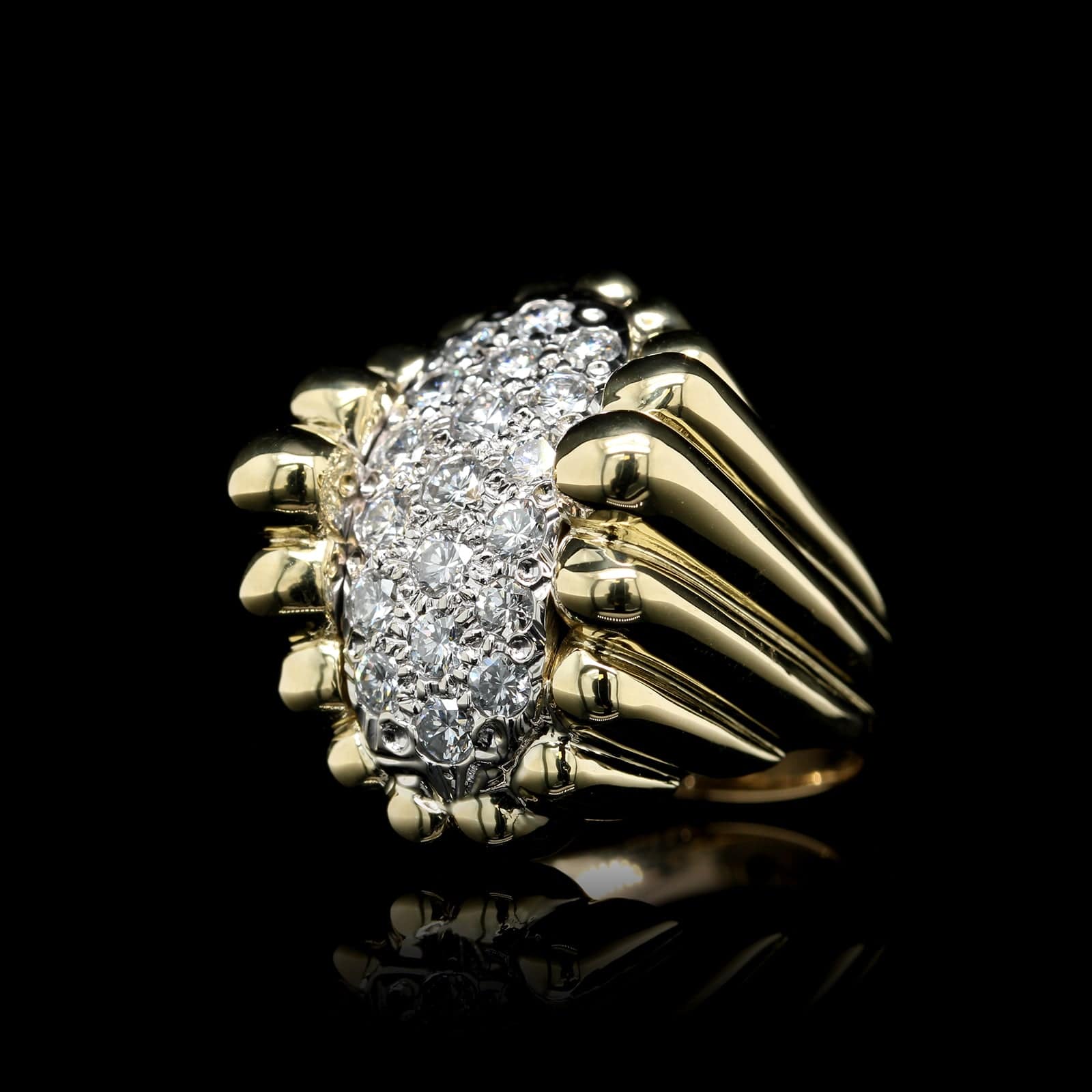 18K Two-tone Gold Estate Diamond Ring