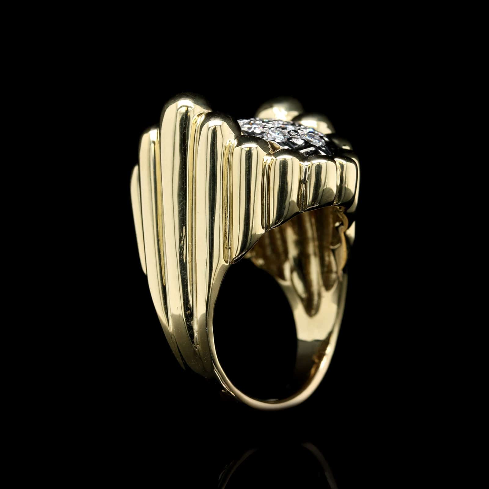 18K Two-tone Gold Estate Diamond Ring - Image 3