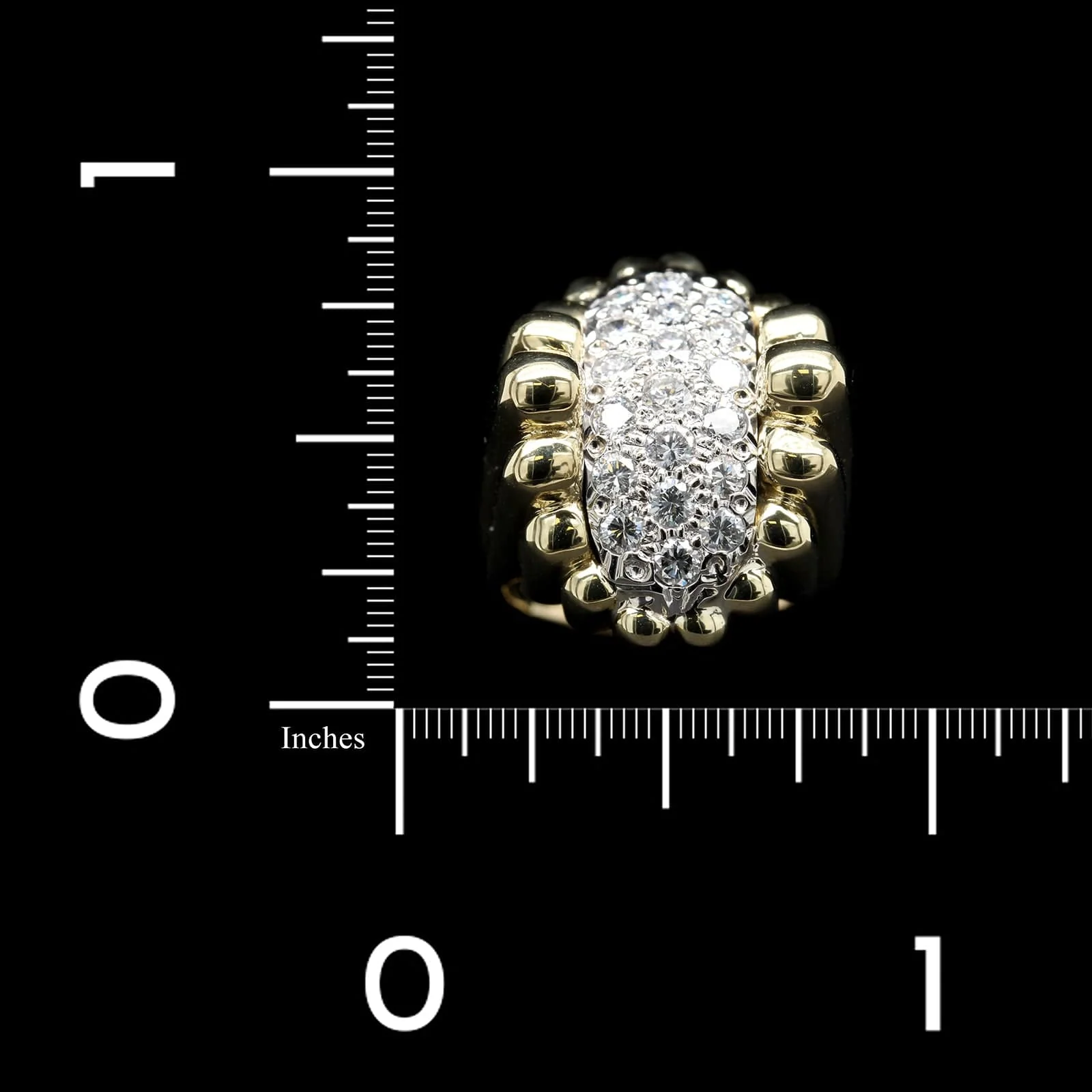 18K Two-tone Gold Estate Diamond Ring - Image 4