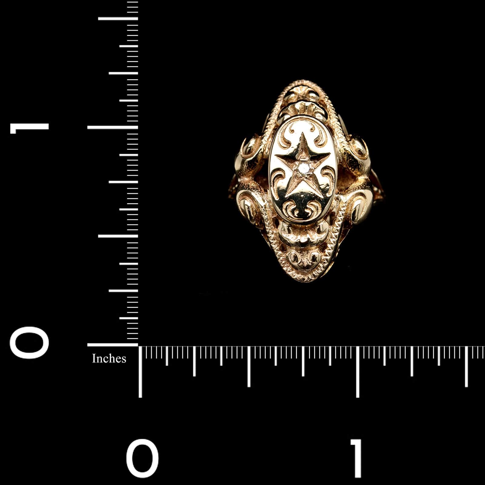 14K Yellow Gold Estate Diamond Ring - Image 3