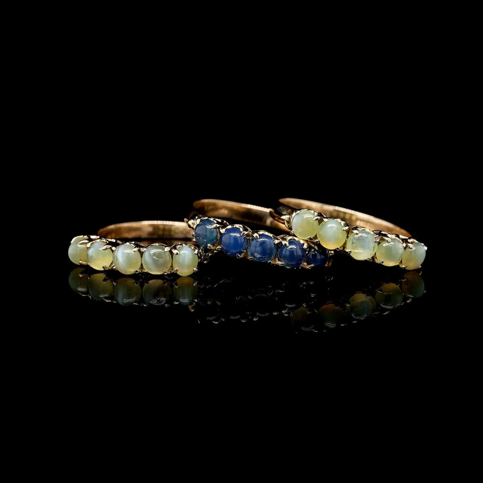 14K Yellow Gold Estate Set of Three Stack Rings - Image 2