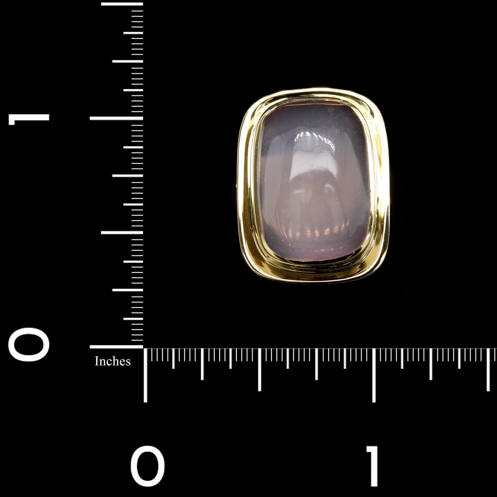 18K Yellow Gold Estate Rose Quartz Ring - Image 3