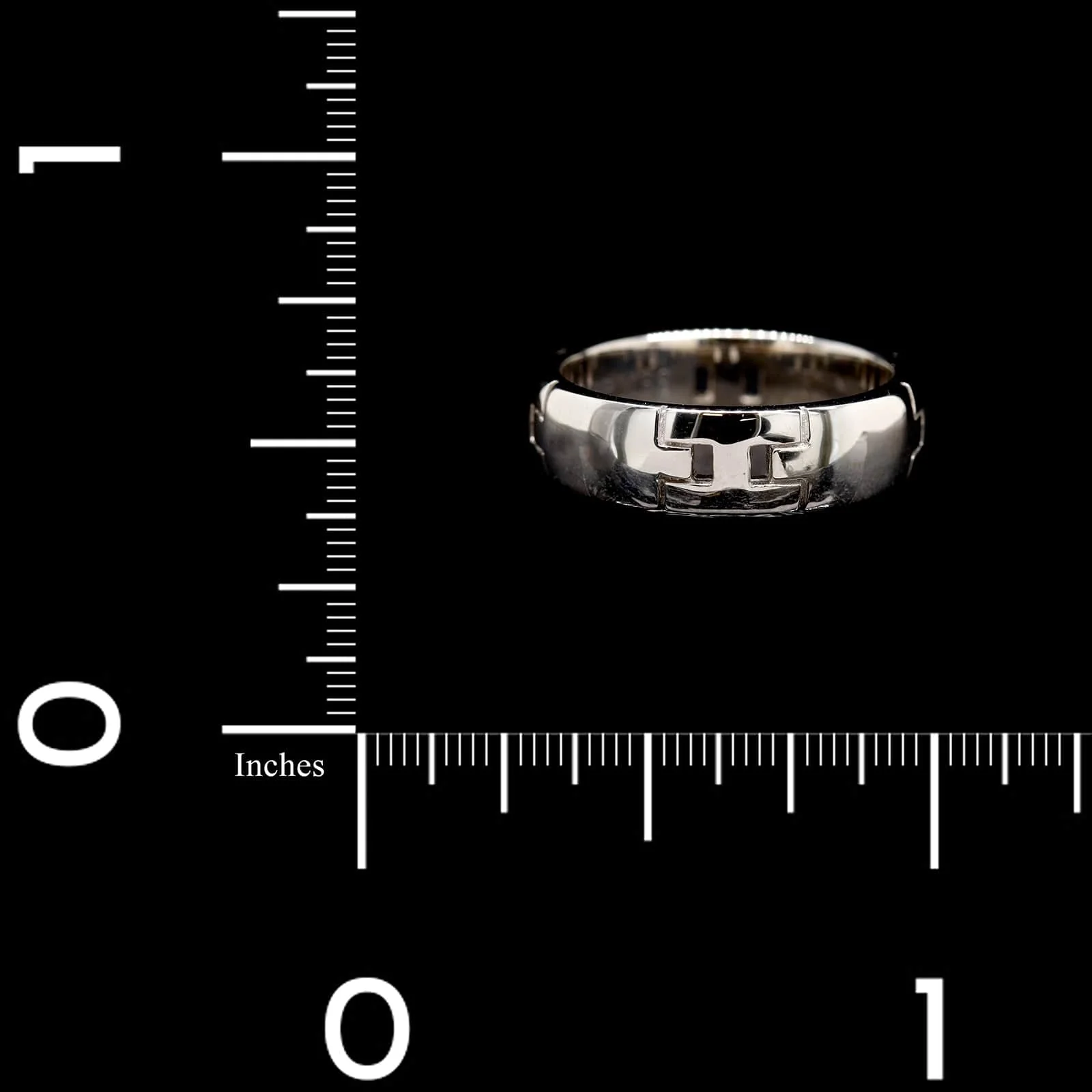 Hermes 18K White Gold Estate Hercules Band - Image 3