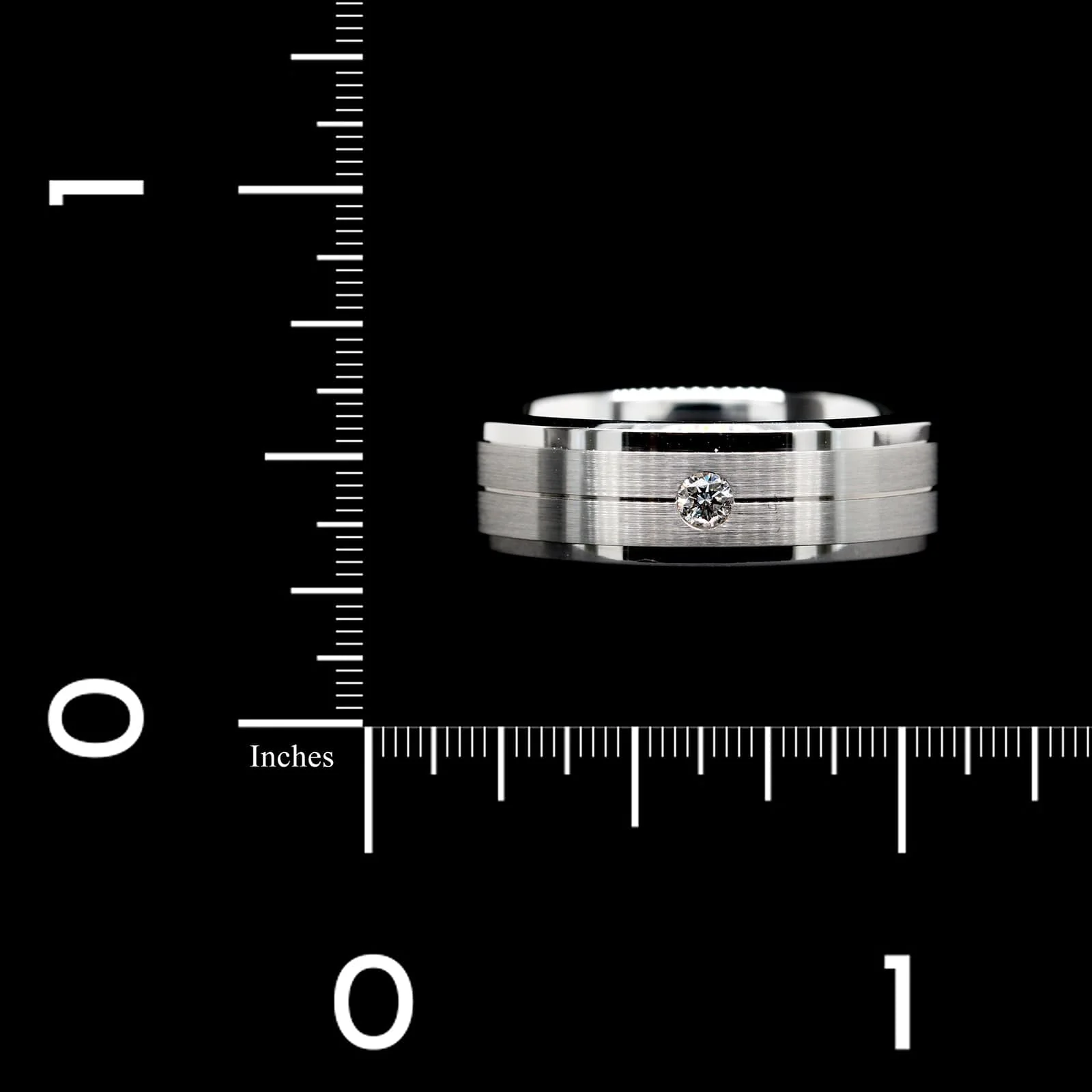 14K White Gold Estate Diamond Band - Image 3