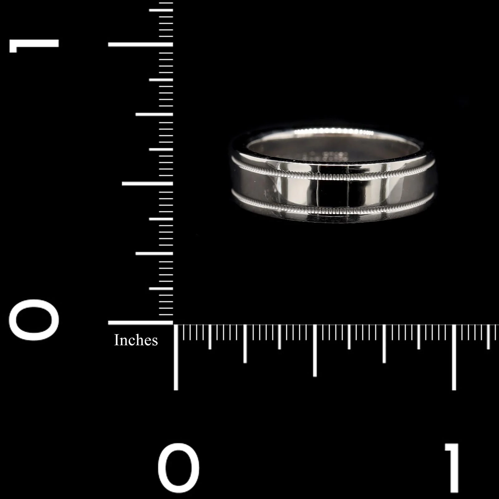 Tiffany & Co. Platinum Estate Double Milgrain Band - Image 3