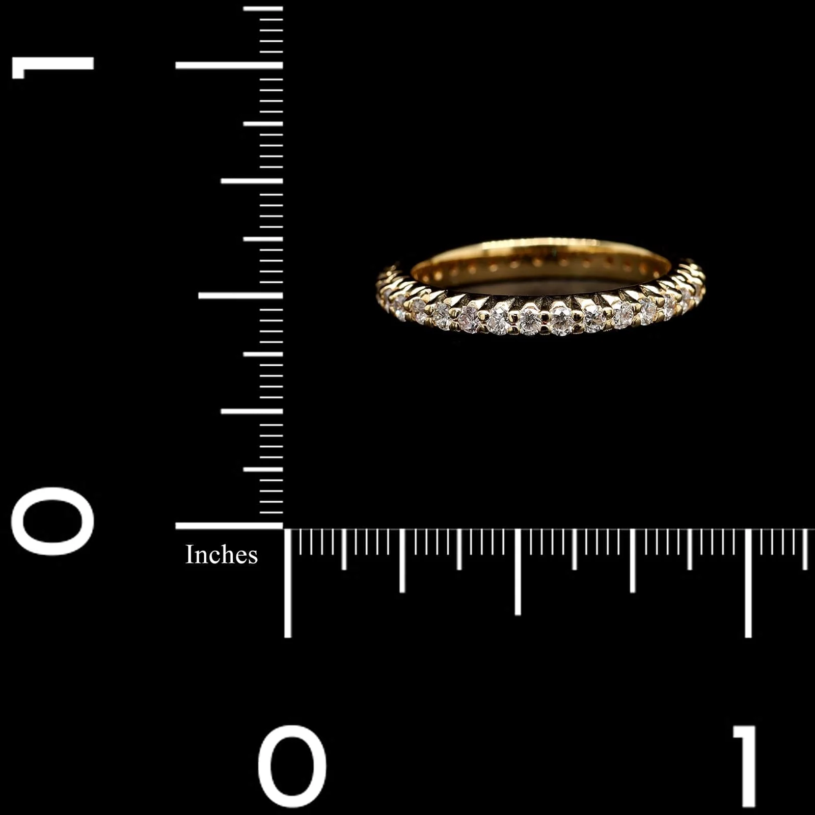 18K Yellow Gold Estate Diamond Eternity Band - Image 3