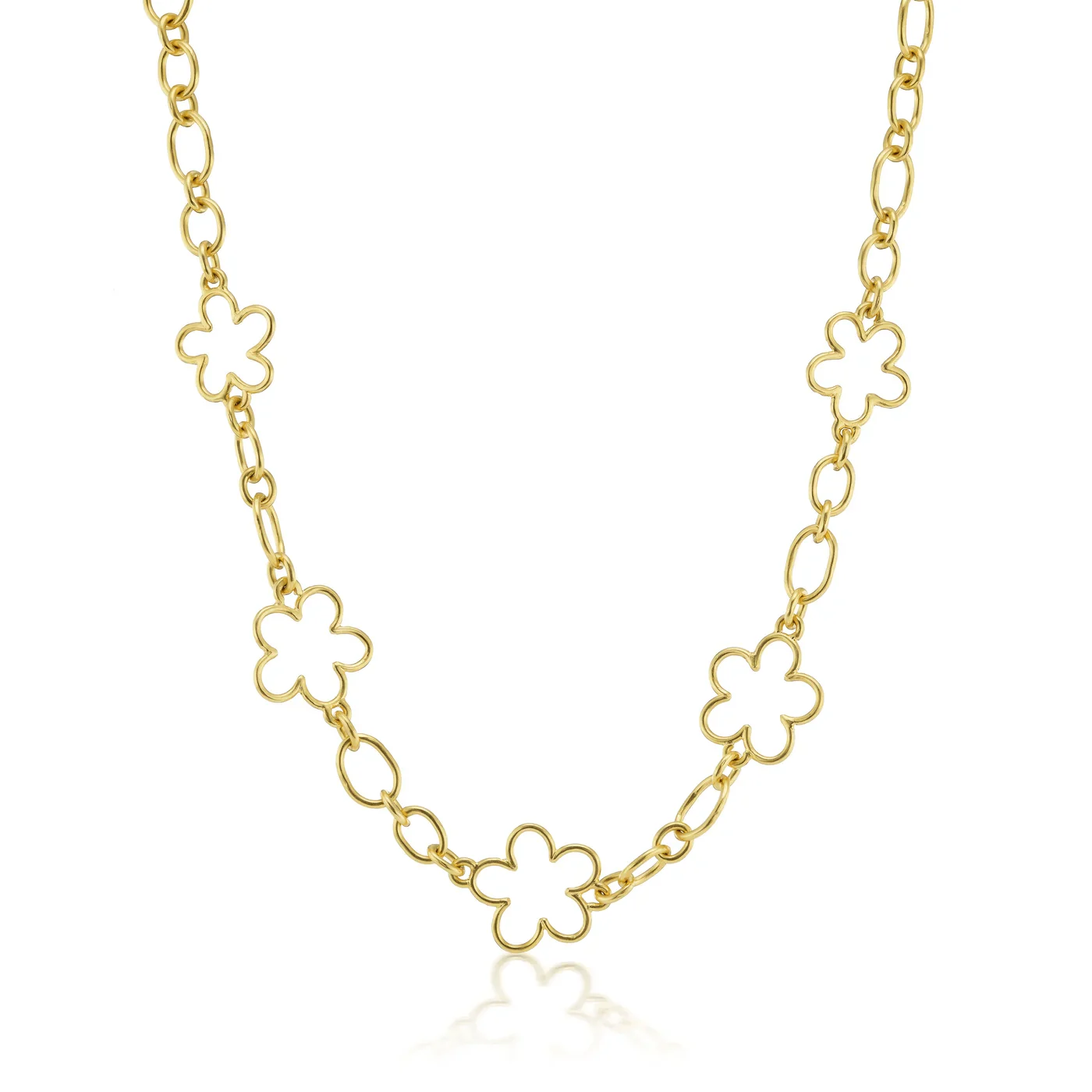 Christina Alexiou 18K Yellow Gold Daisy Link Chain