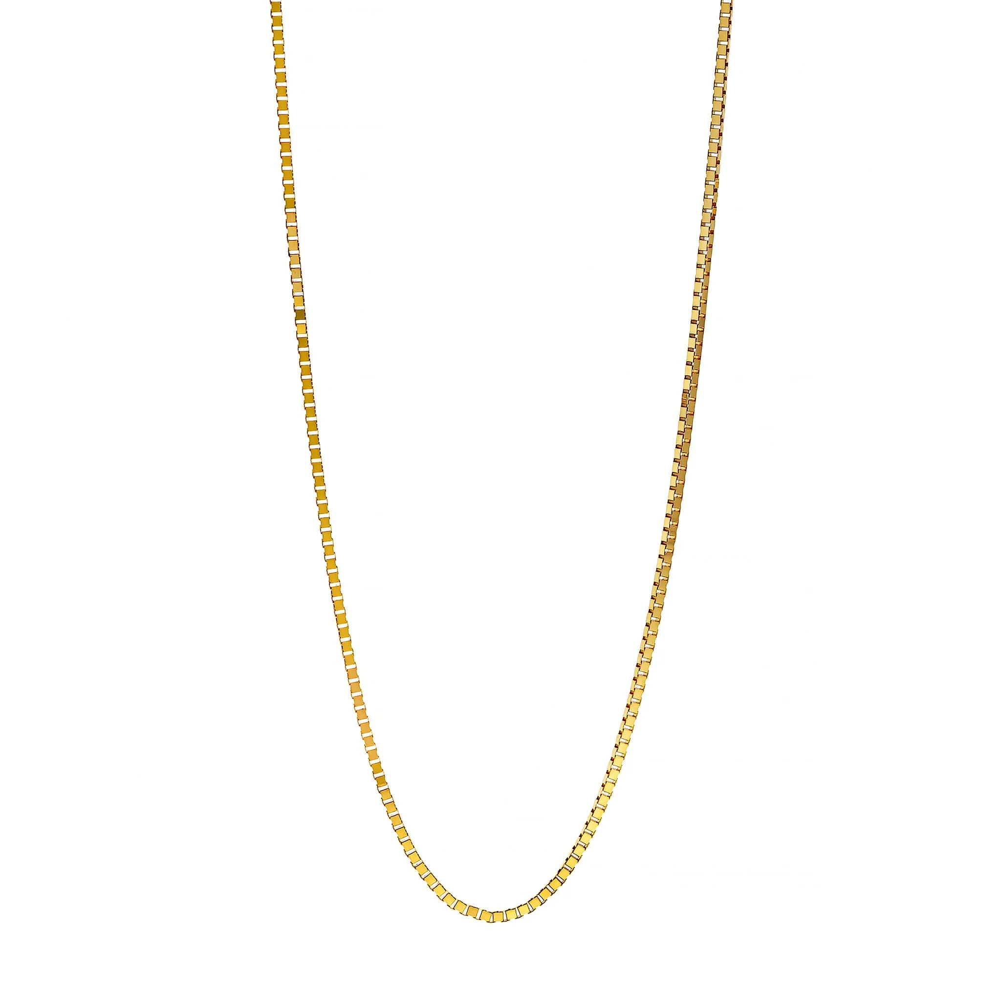 14K Yellow Gold .75mm Box Chain Necklace