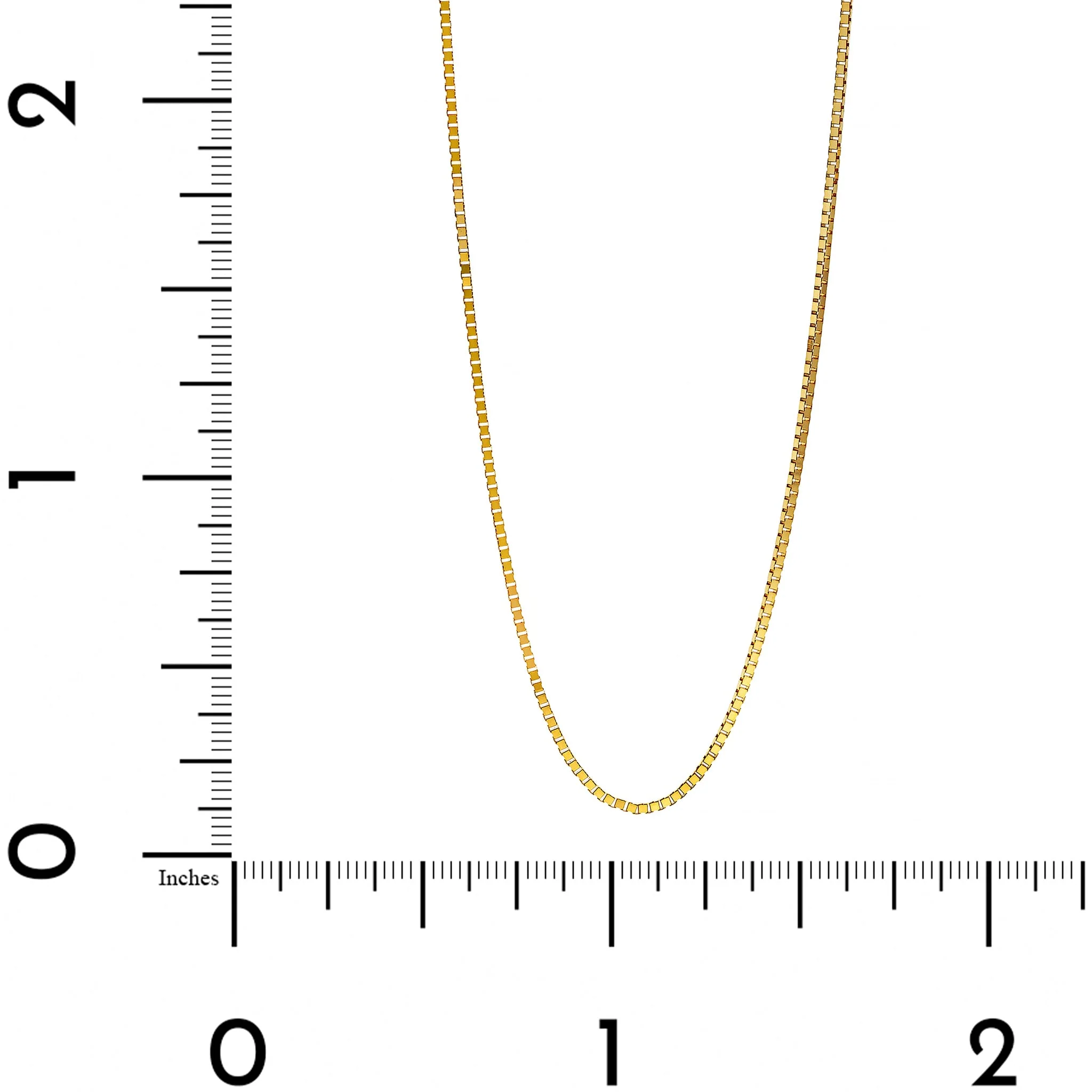 14K Yellow Gold .75mm Box Chain Necklace - Image 3