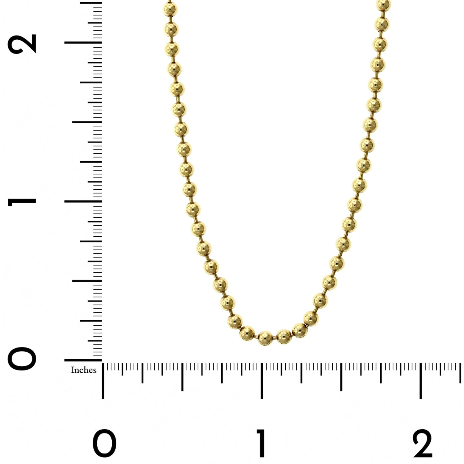 14K Yellow Gold Bead Chain - Image 3
