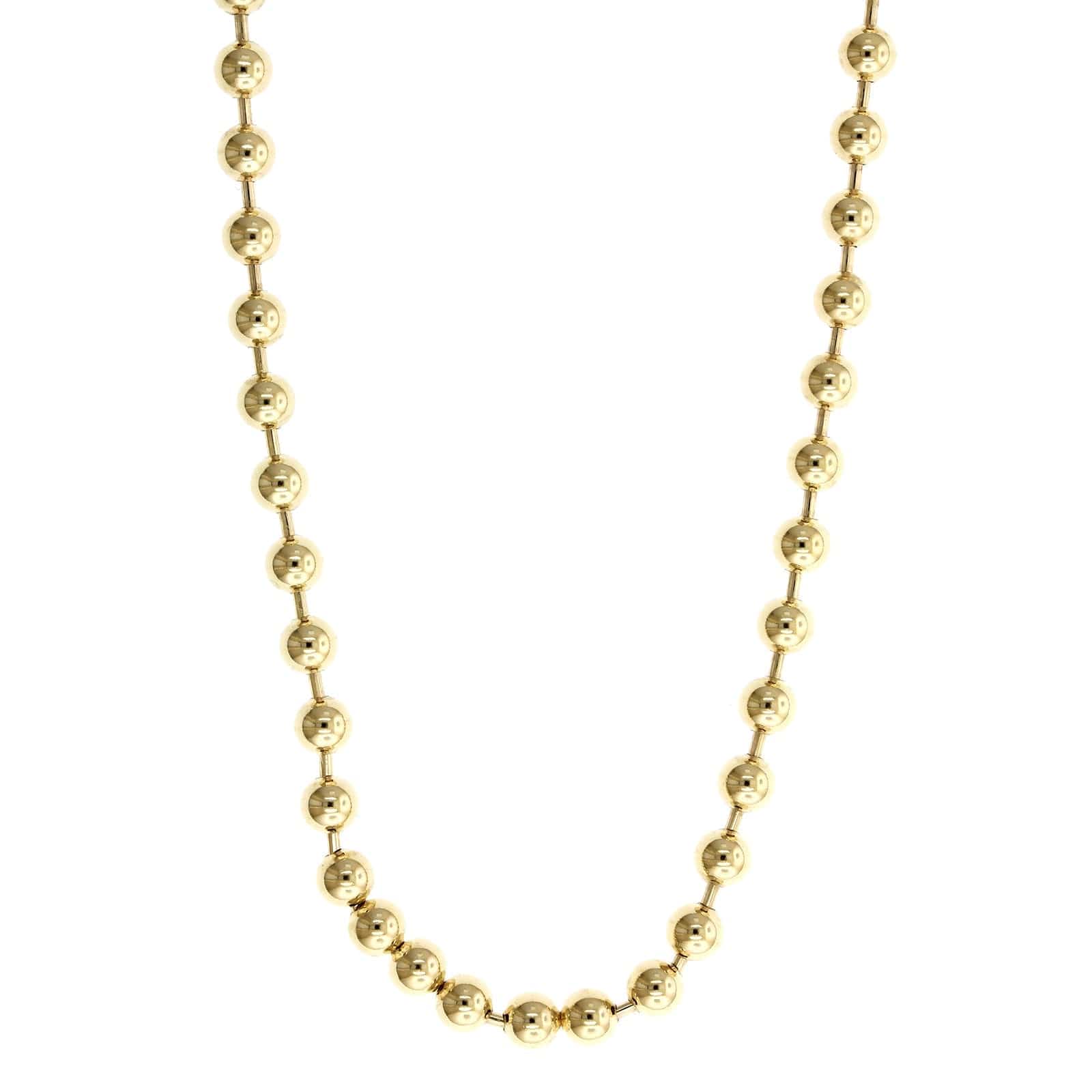 18K Yellow Gold Bead Chain