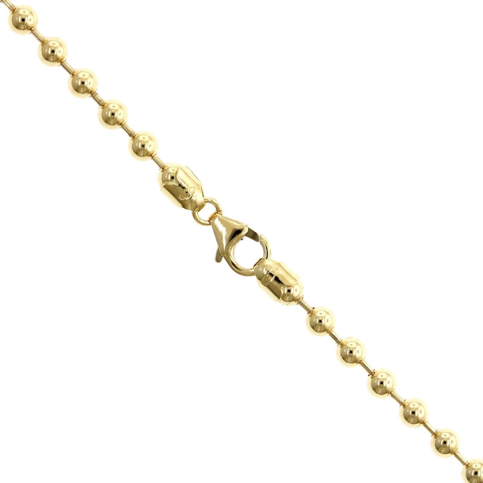 18K Yellow Gold Bead Chain - Image 2