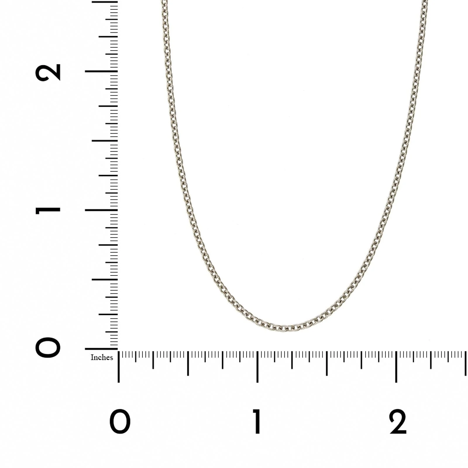 Platinum Cable Chain Necklace - Image 3
