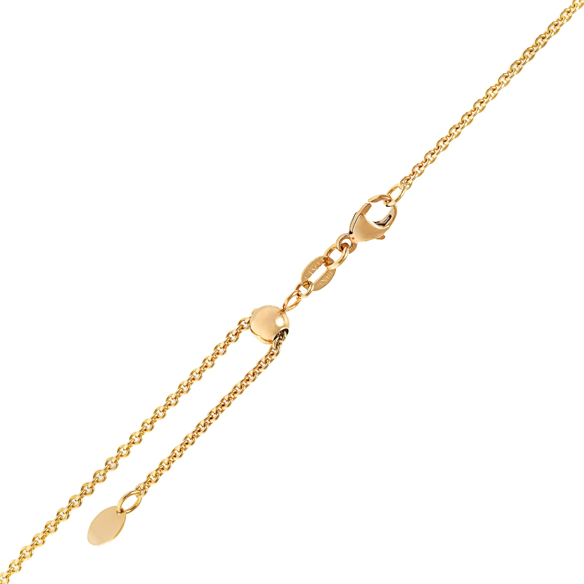 18K Yellow Gold 1.6mm Round Cable Chain Necklace - Image 2