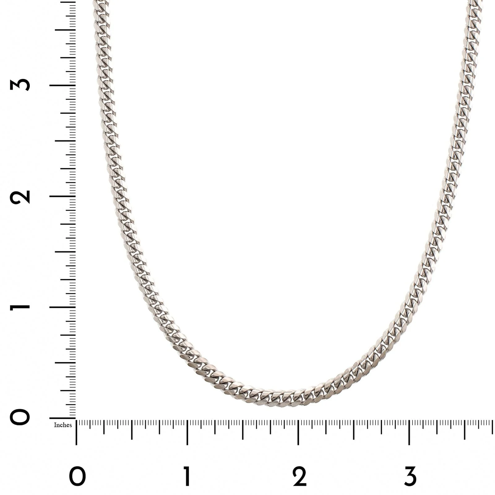 14K White Gold 18" Oval Curb Chain Necklace - Image 3