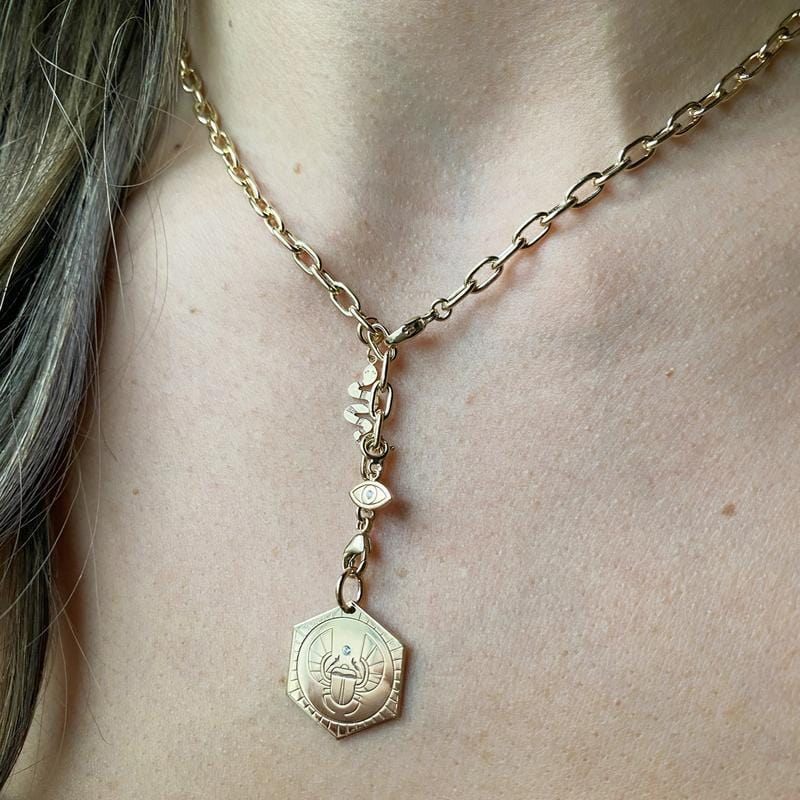 14K Yellow Gold Link Chain with Lobster Clasps Necklace - Image 2