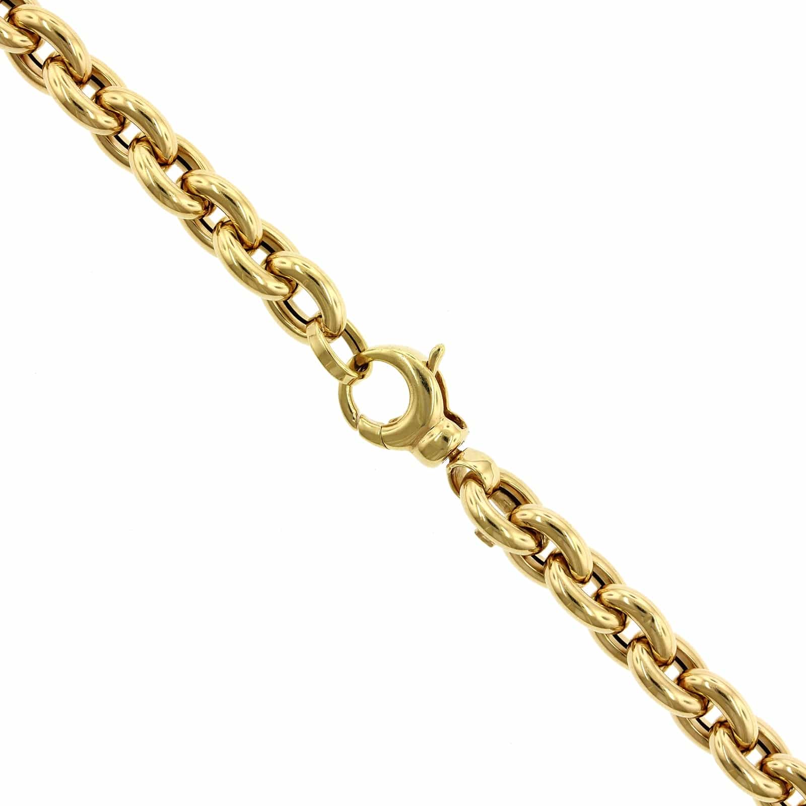 14K Yellow Gold Oval Rolo Chain Necklace - Image 2