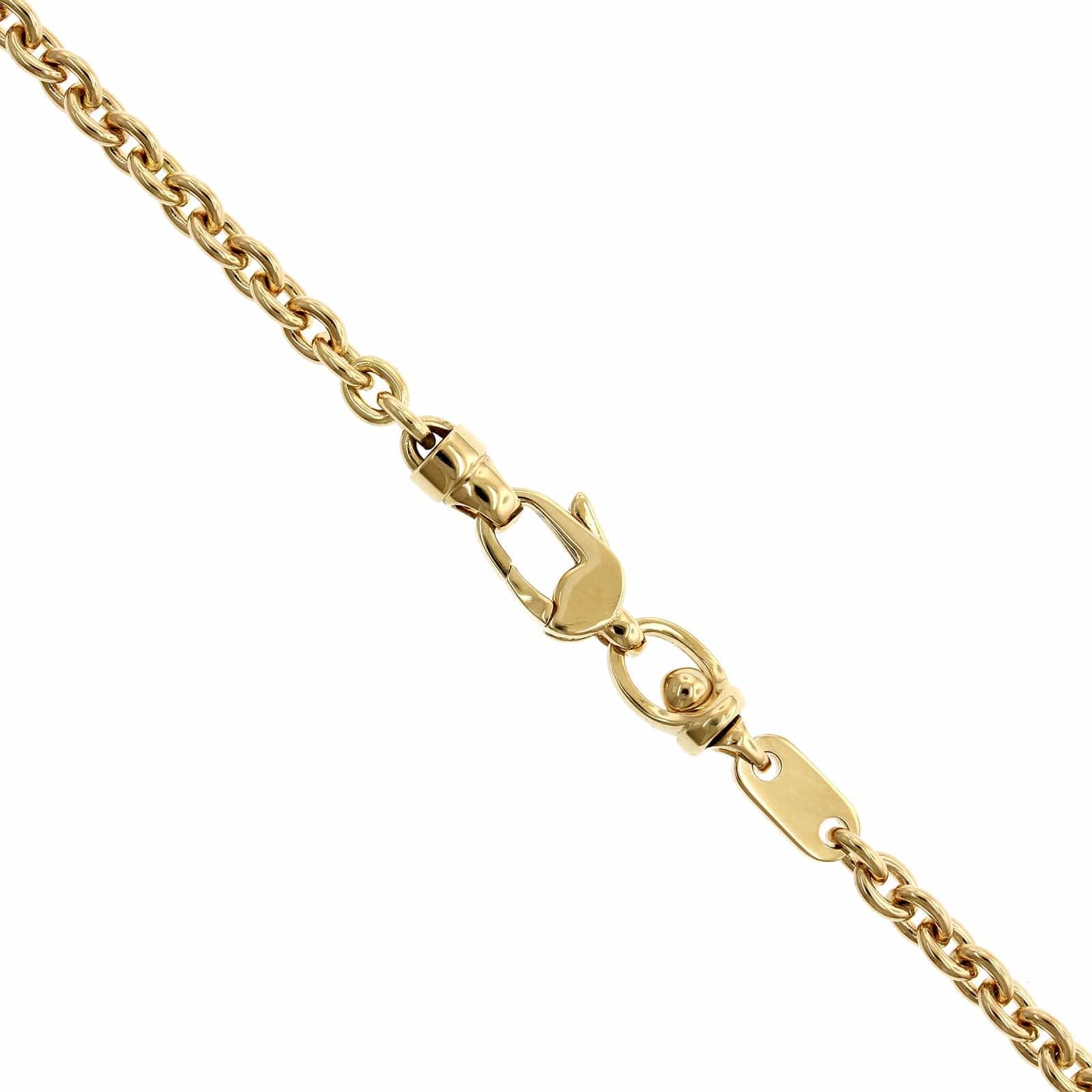 18K Yellow Gold Rolo Link Chain - Image 2