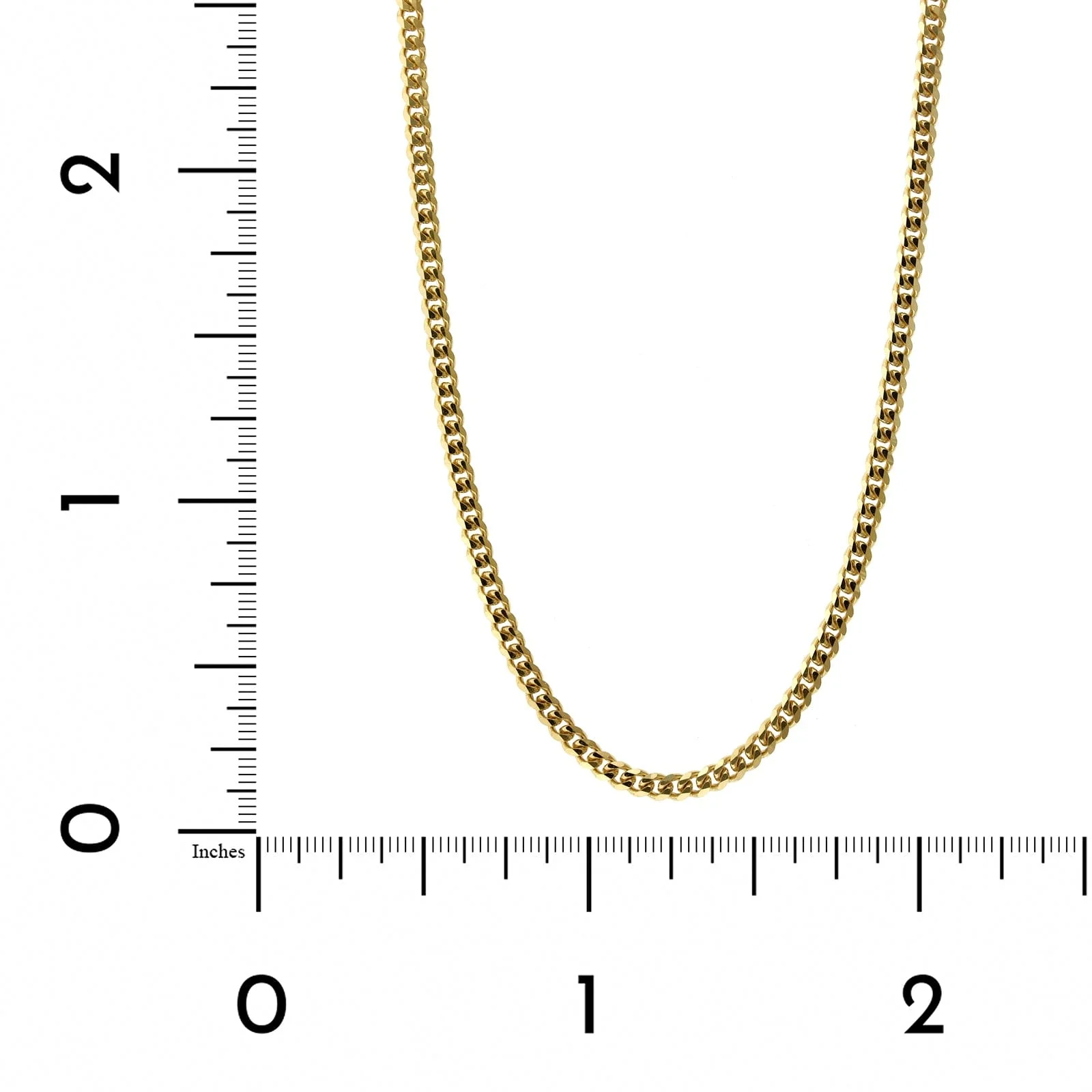 14K Yellow Gold Gourmette Chain Necklace - Image 3