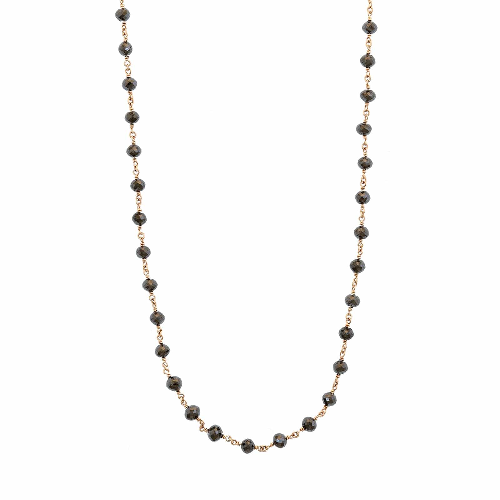 Etho Maria 18K Rose Gold Black Diamond Briolette Necklace