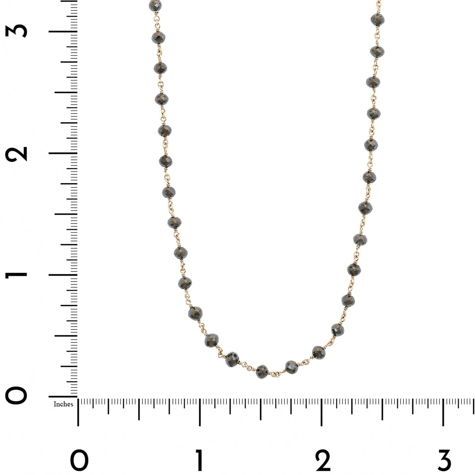 Etho Maria 18K Rose Gold Black Diamond Briolette Necklace - Image 3