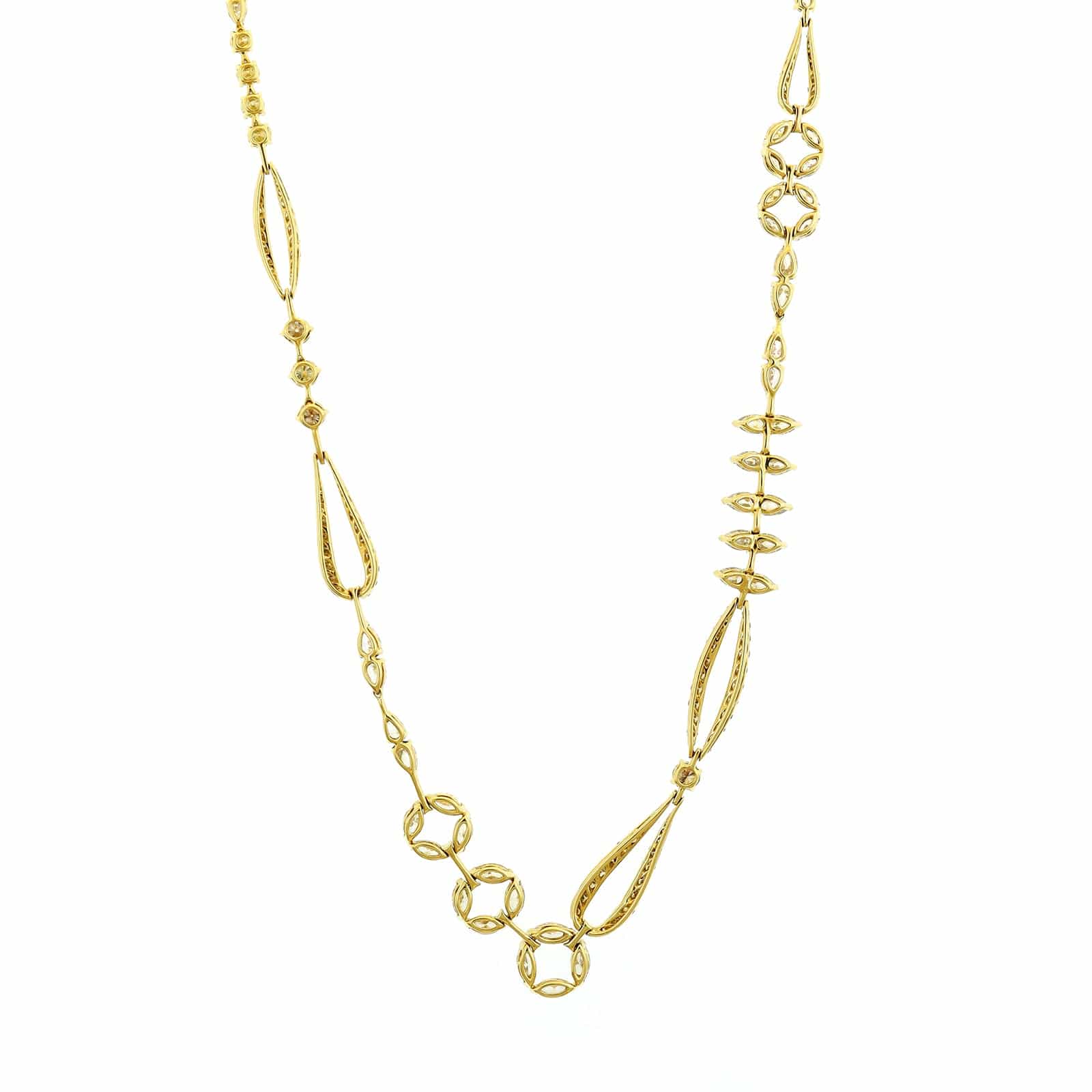 Etho Maria 18K Yellow Gold Brown and Yellow Diamond Necklace - Image 2