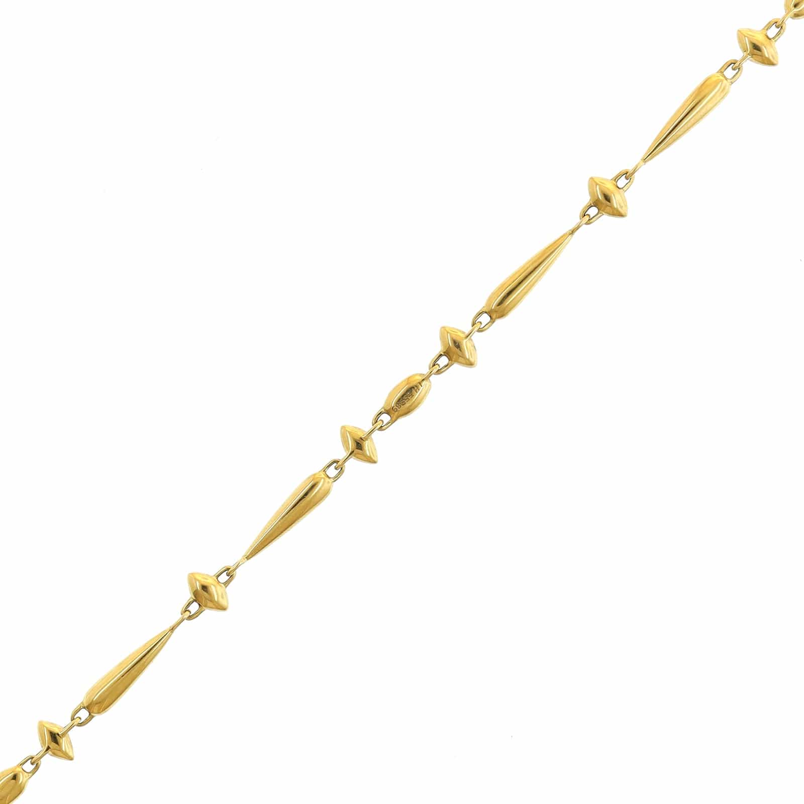 Etho Maria 18K Yellow Gold Brown Diamond and Pink Ceramic Necklace - Image 3