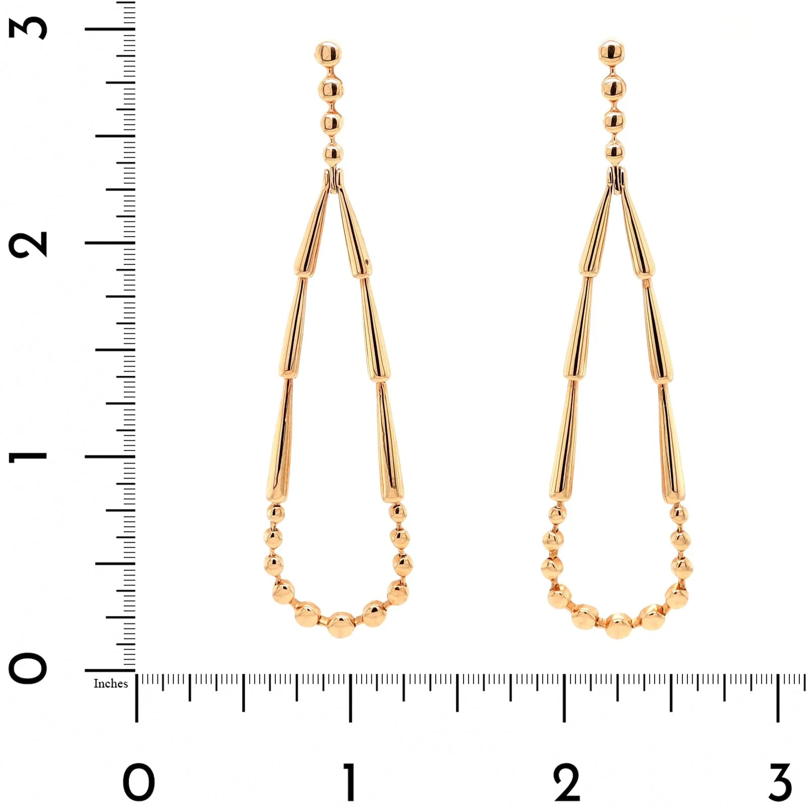 Etho Maria 18K Rose Gold Open Teardrop Earrings - Image 2