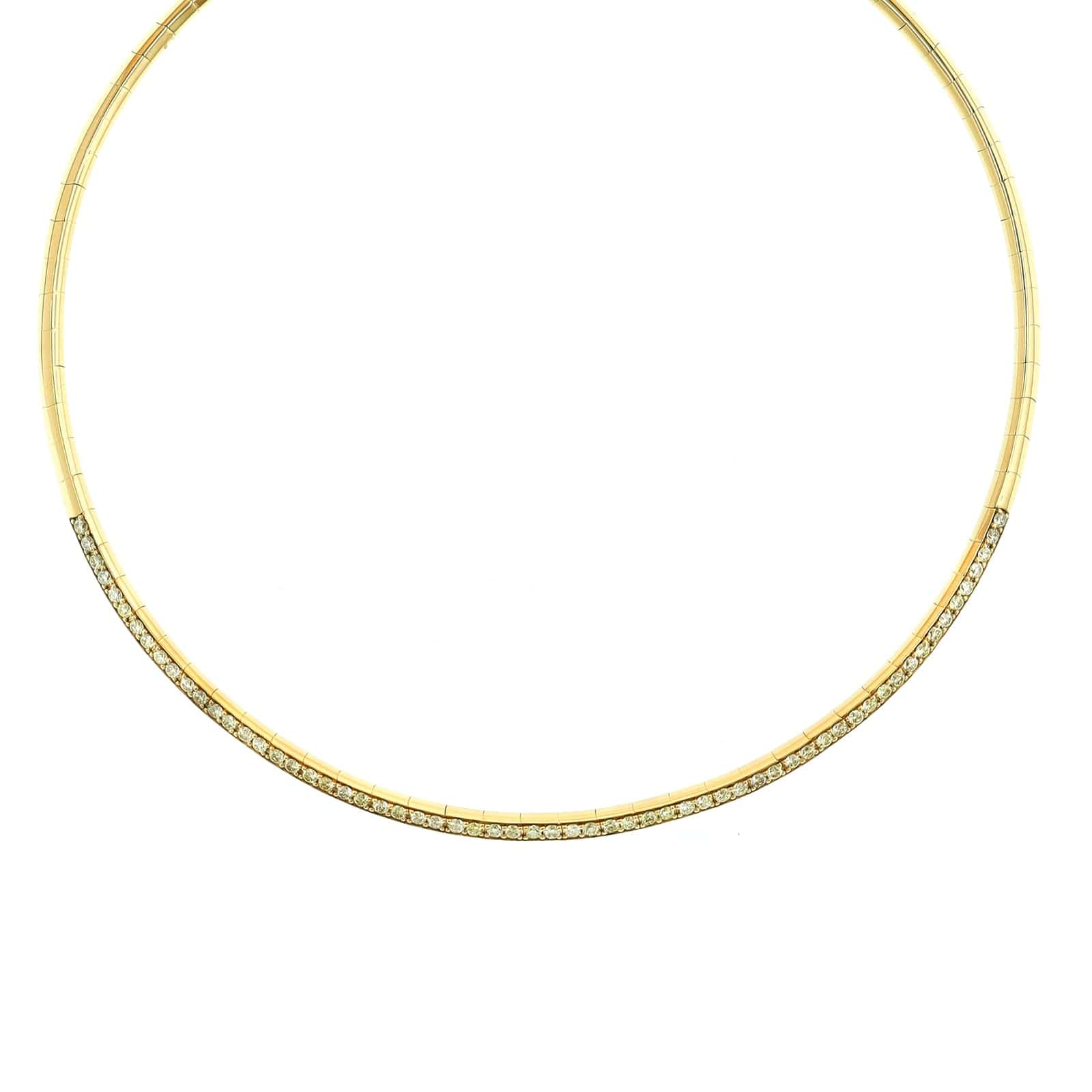 Etho Maria 18K Yellow Gold Pave Diamond Collar Necklace - Image 5