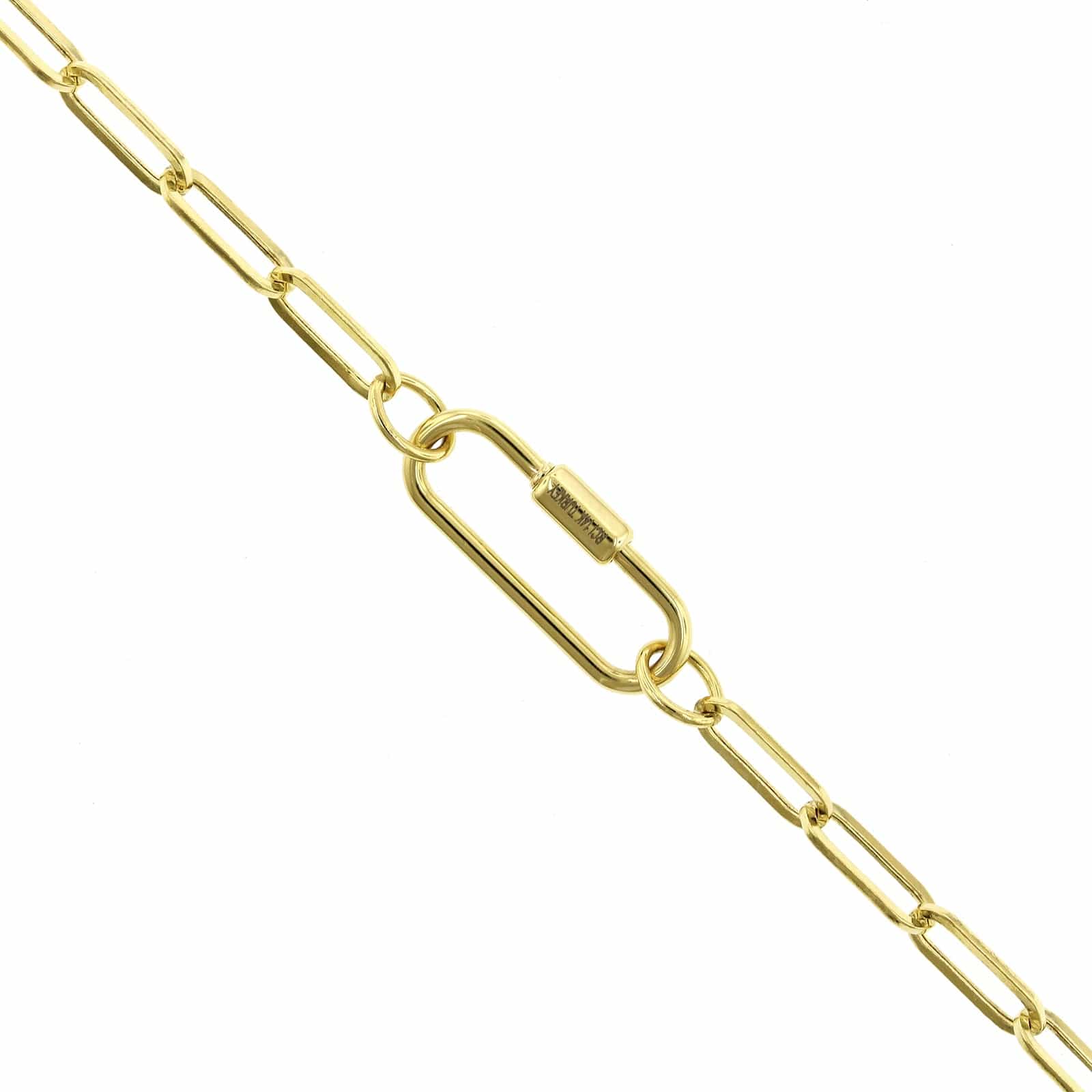 14K Yellow Gold Paperclip Necklace - Image 2