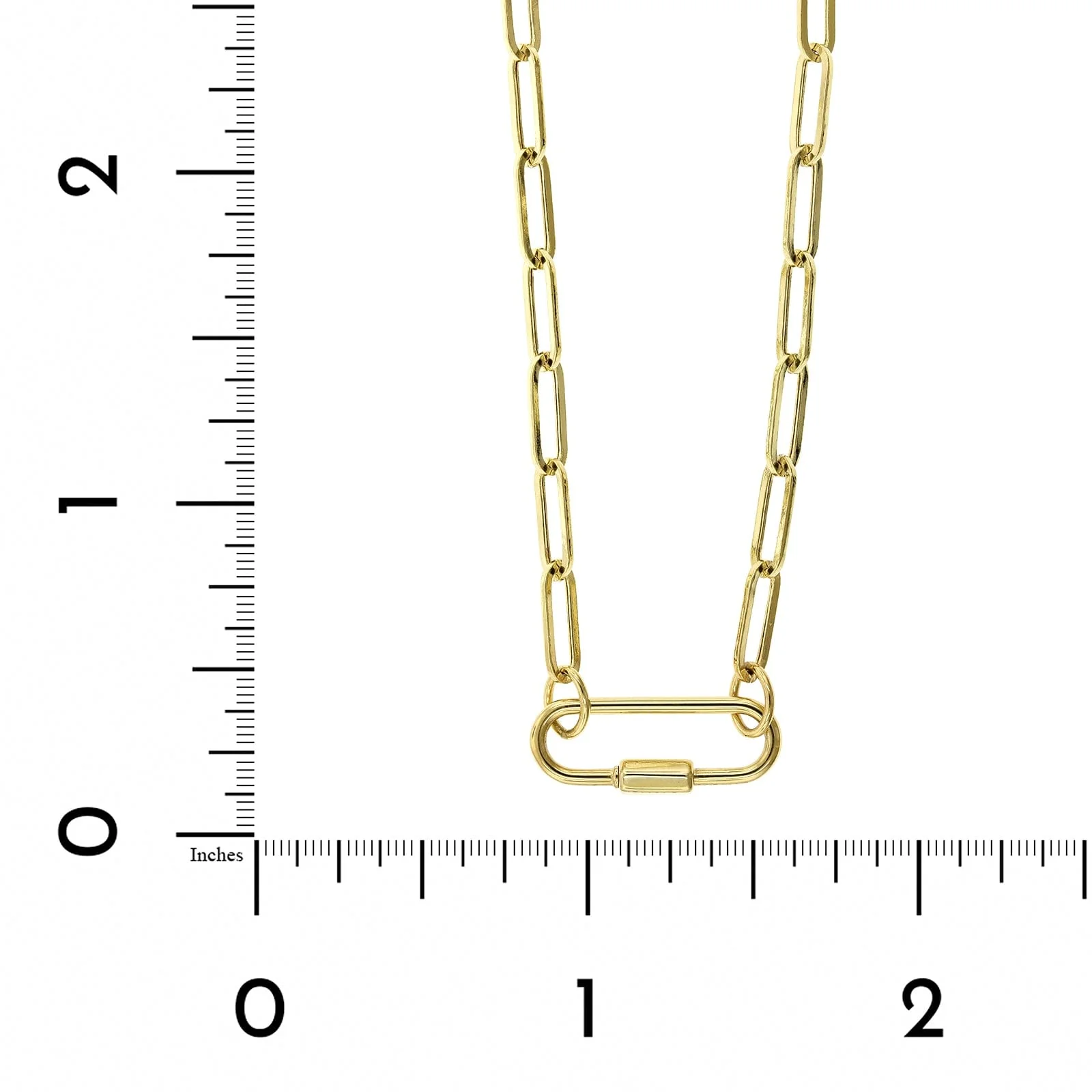 14K Yellow Gold Paperclip Necklace - Image 3