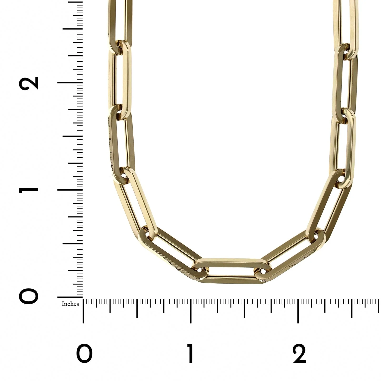 14K Yellow Gold Paperclip Necklace - Image 3