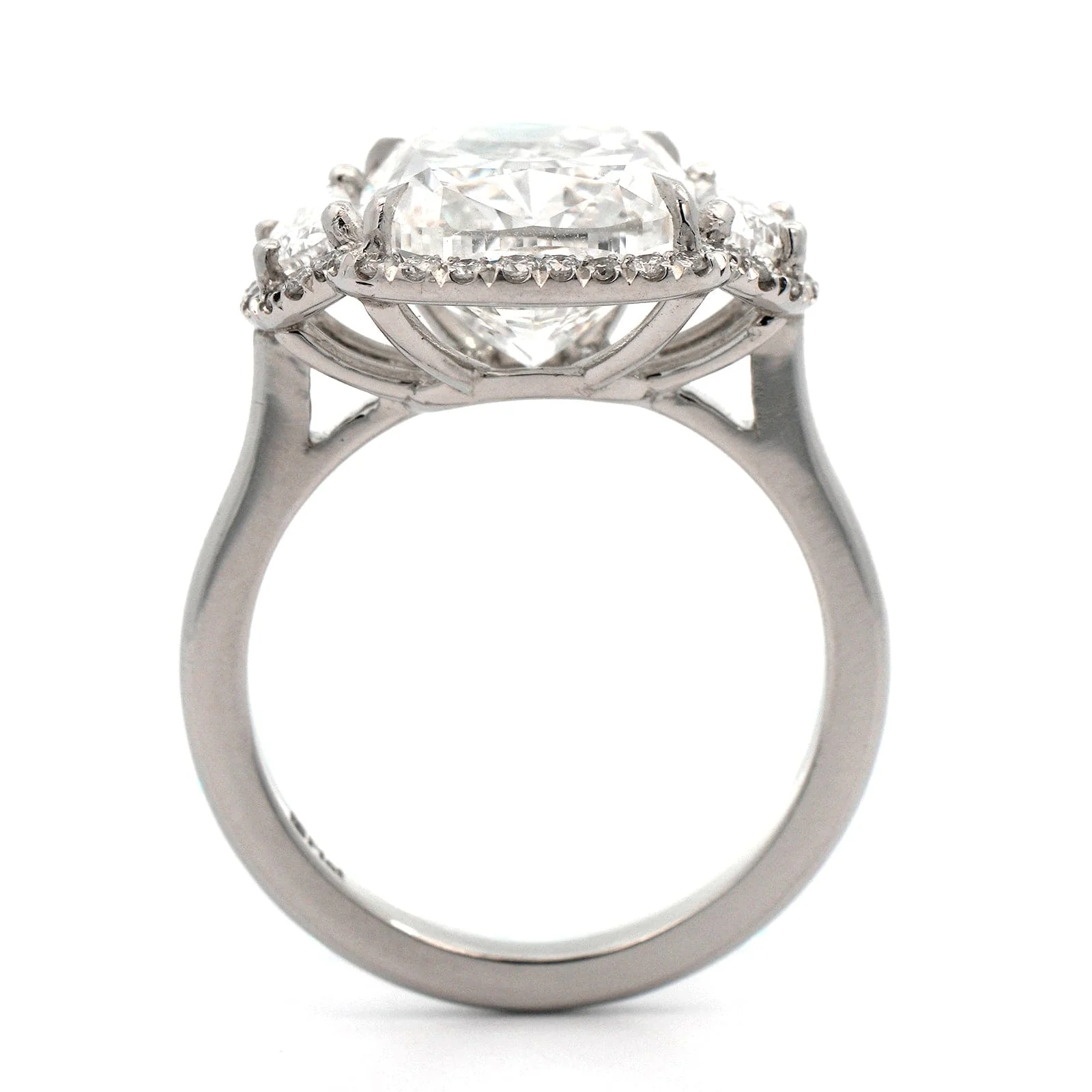 Platinum Cushion Cut Diamond Engagement Ring - Image 3