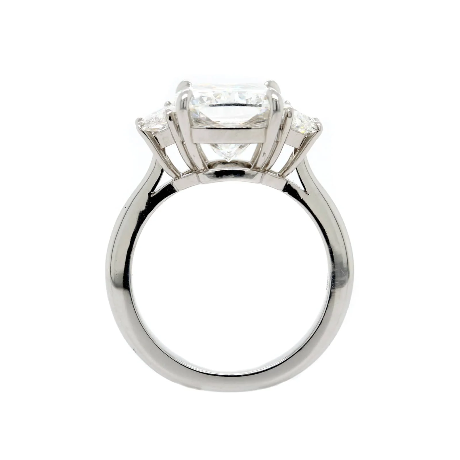 Platinum Cushion Cut Diamond Engagement Ring - Image 3