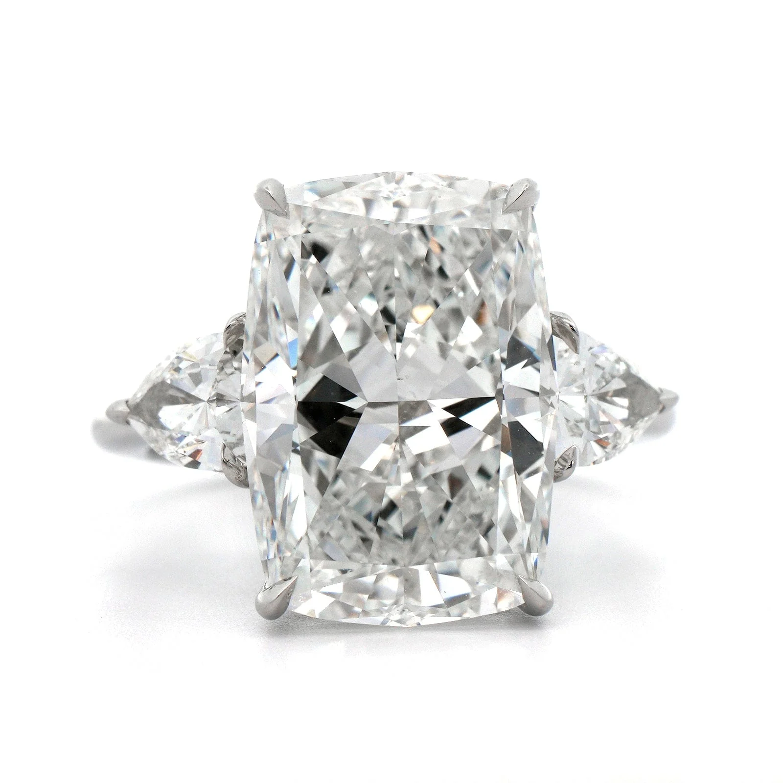 Platinum Cushion Cut Diamond Engagement Ring
