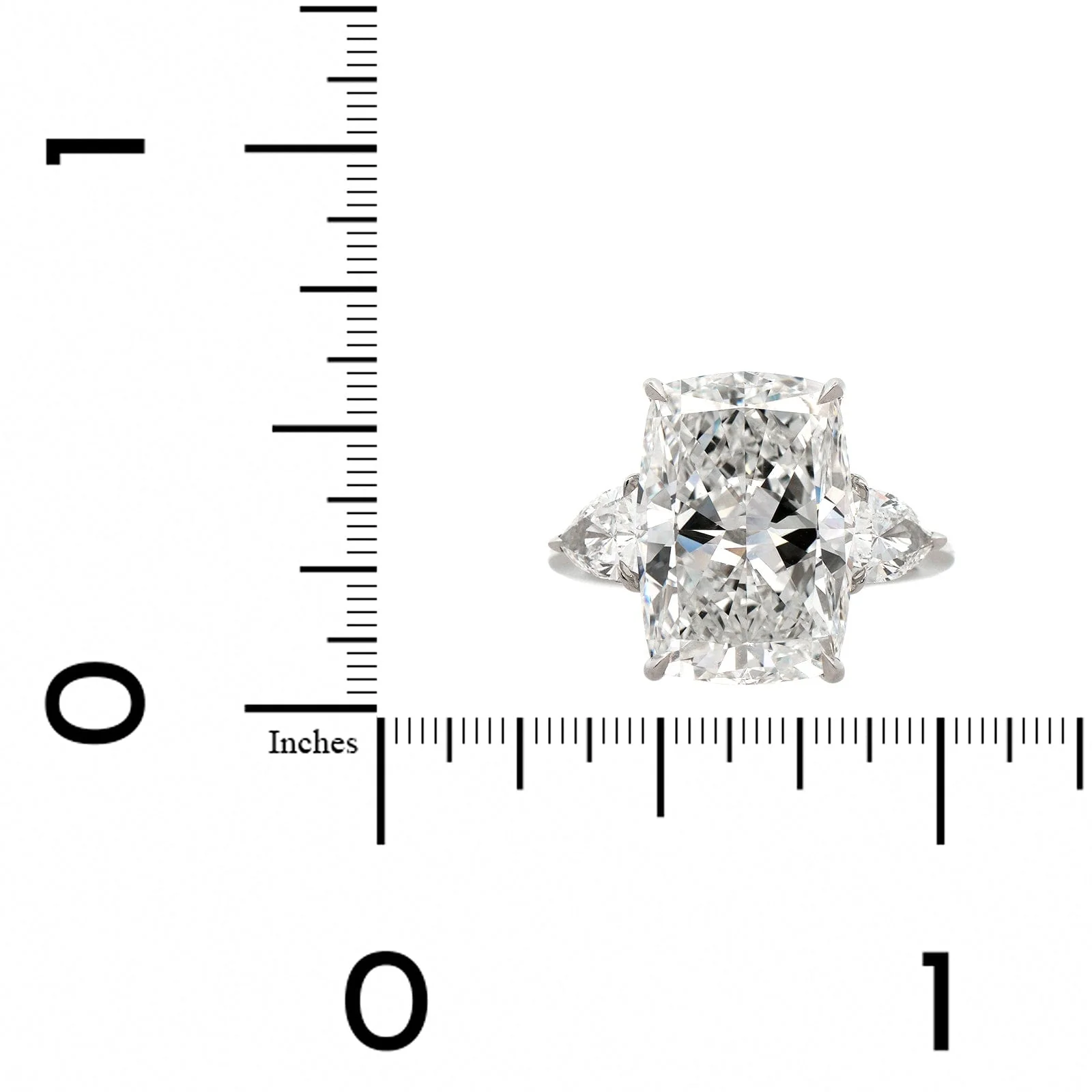 Platinum Cushion Cut Diamond Engagement Ring - Image 4
