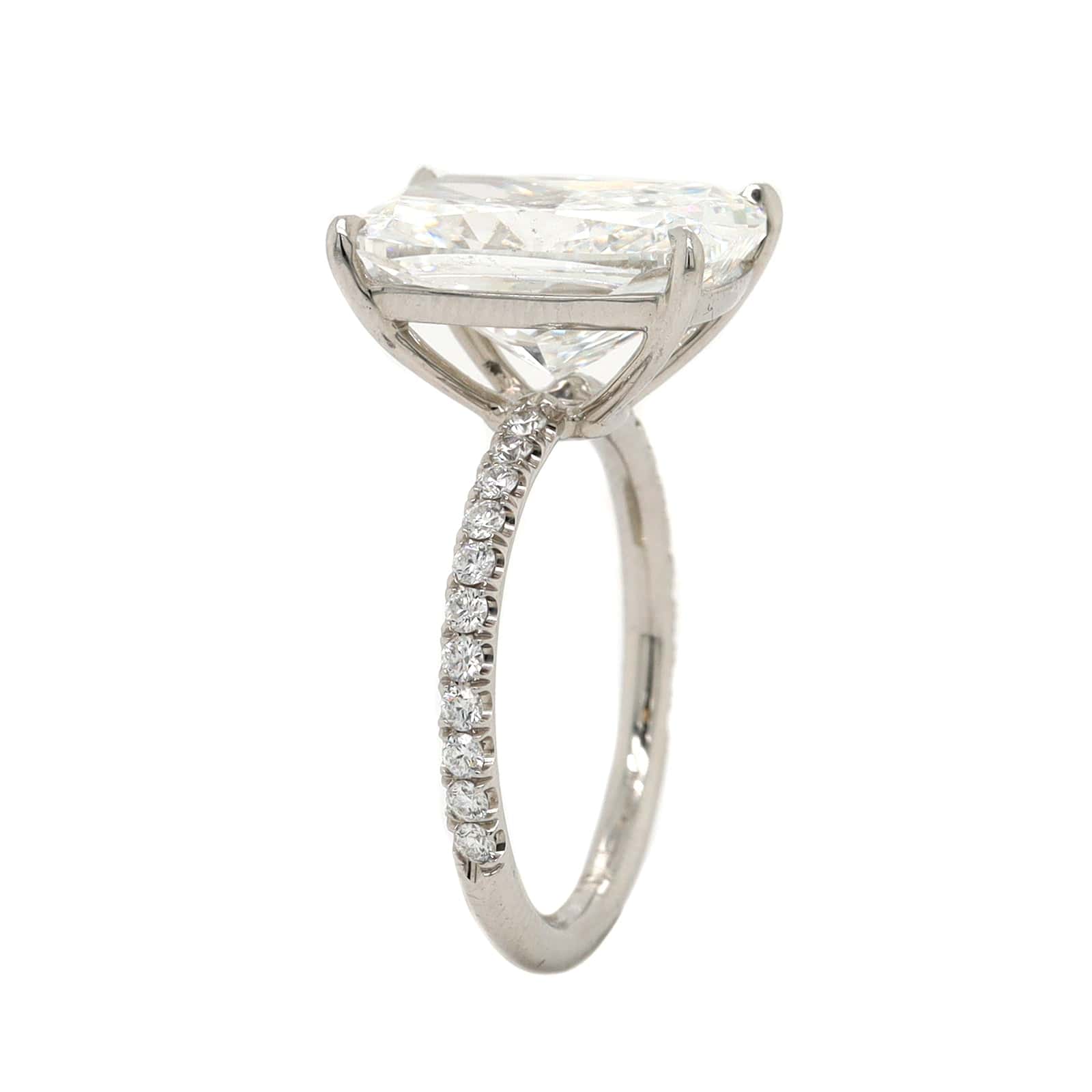 Platinum Cushion Cut Diamond Engagement Ring - Image 2