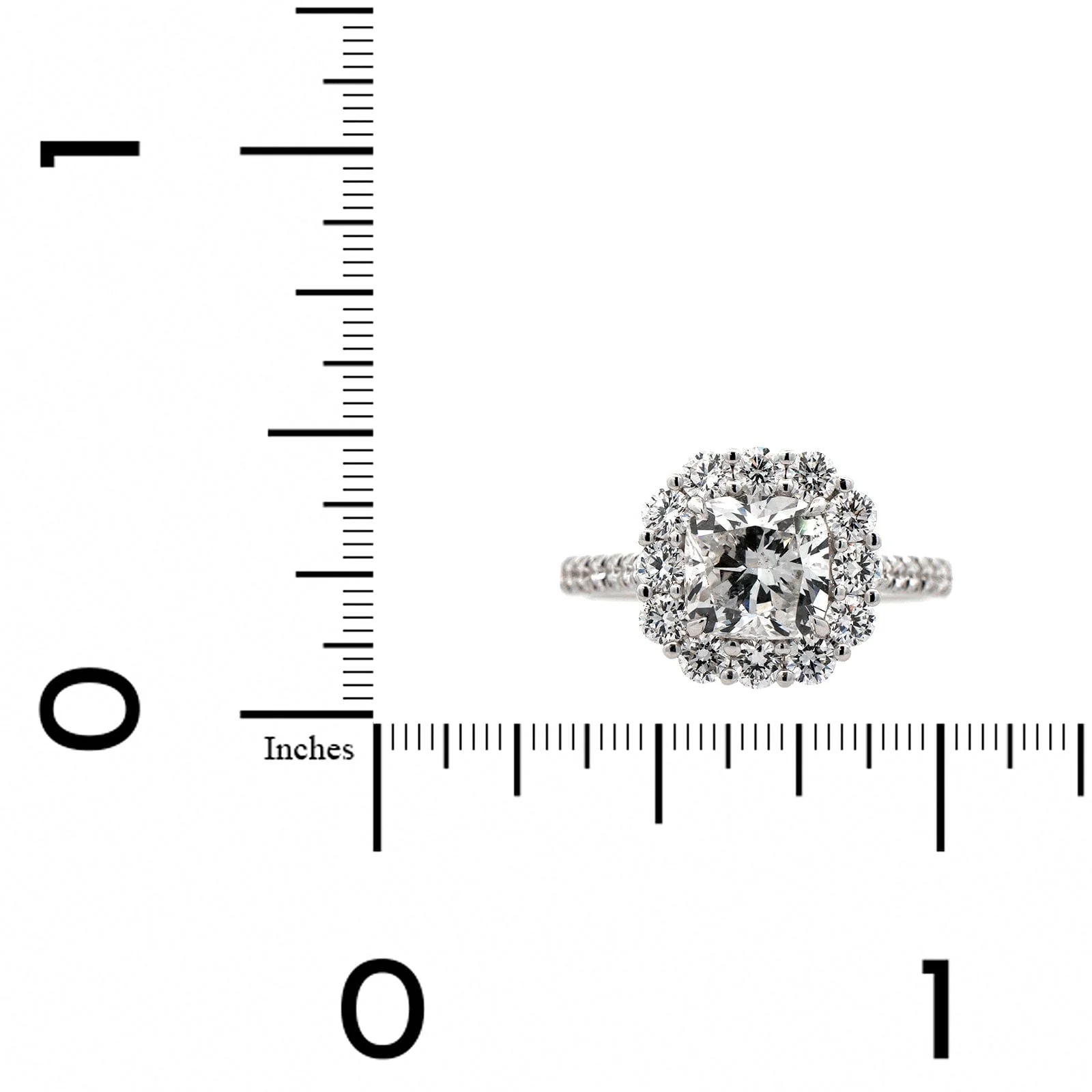 18K White Gold Diamond Engagement Ring - Image 4