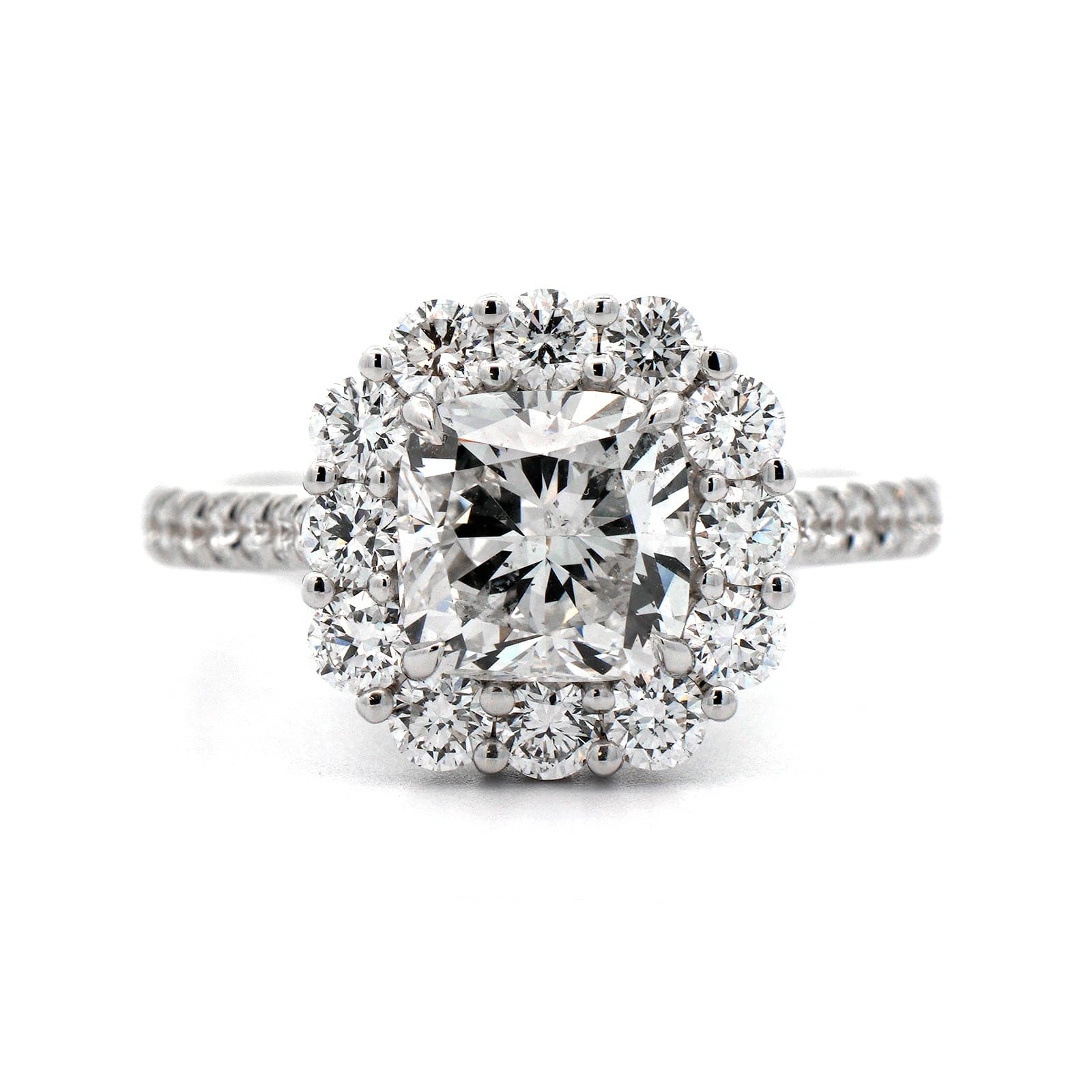 18K White Gold Diamond Engagement Ring - Image 5