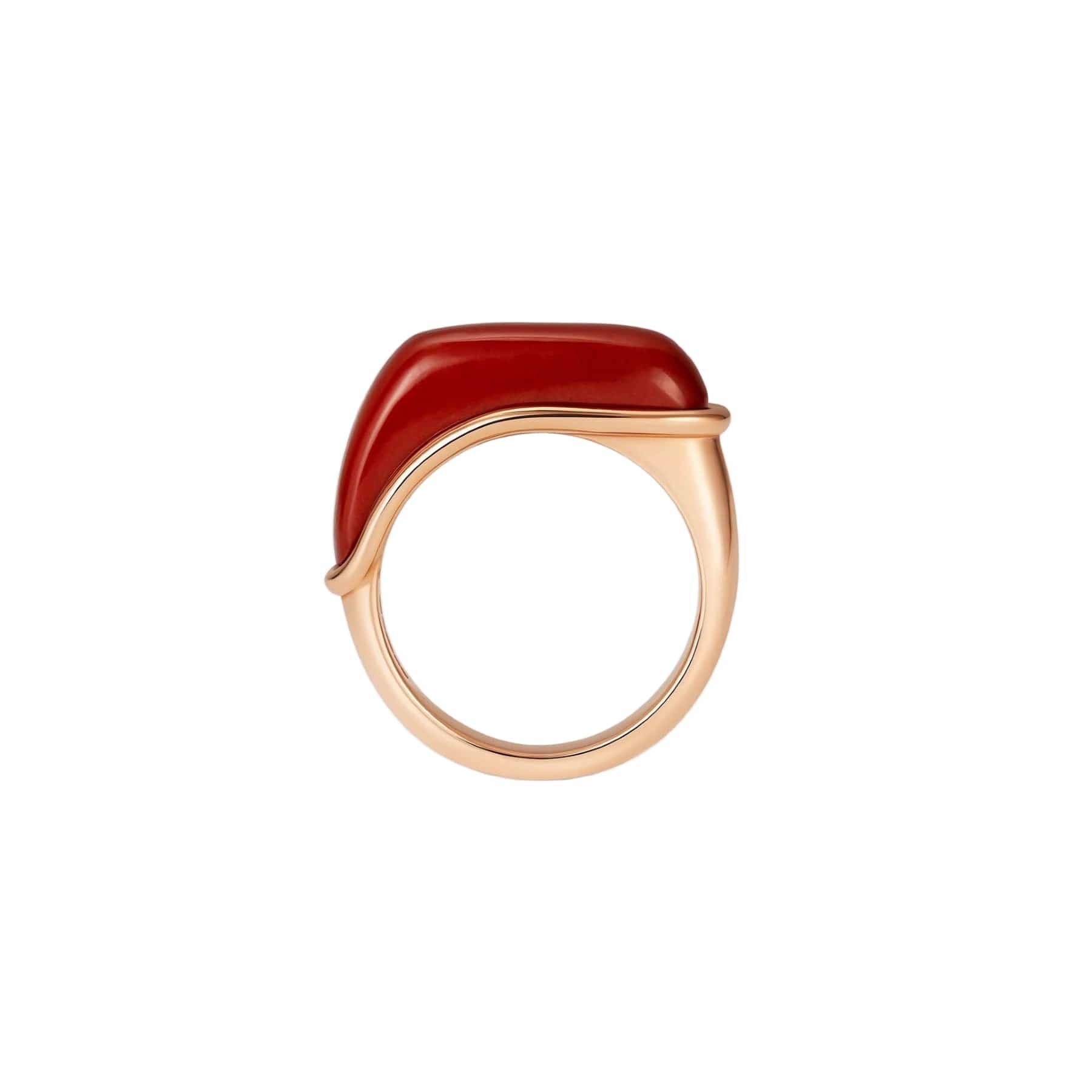 Fernando Jorge 18K Rose Gold Oblong Jasper Ring - Image 2