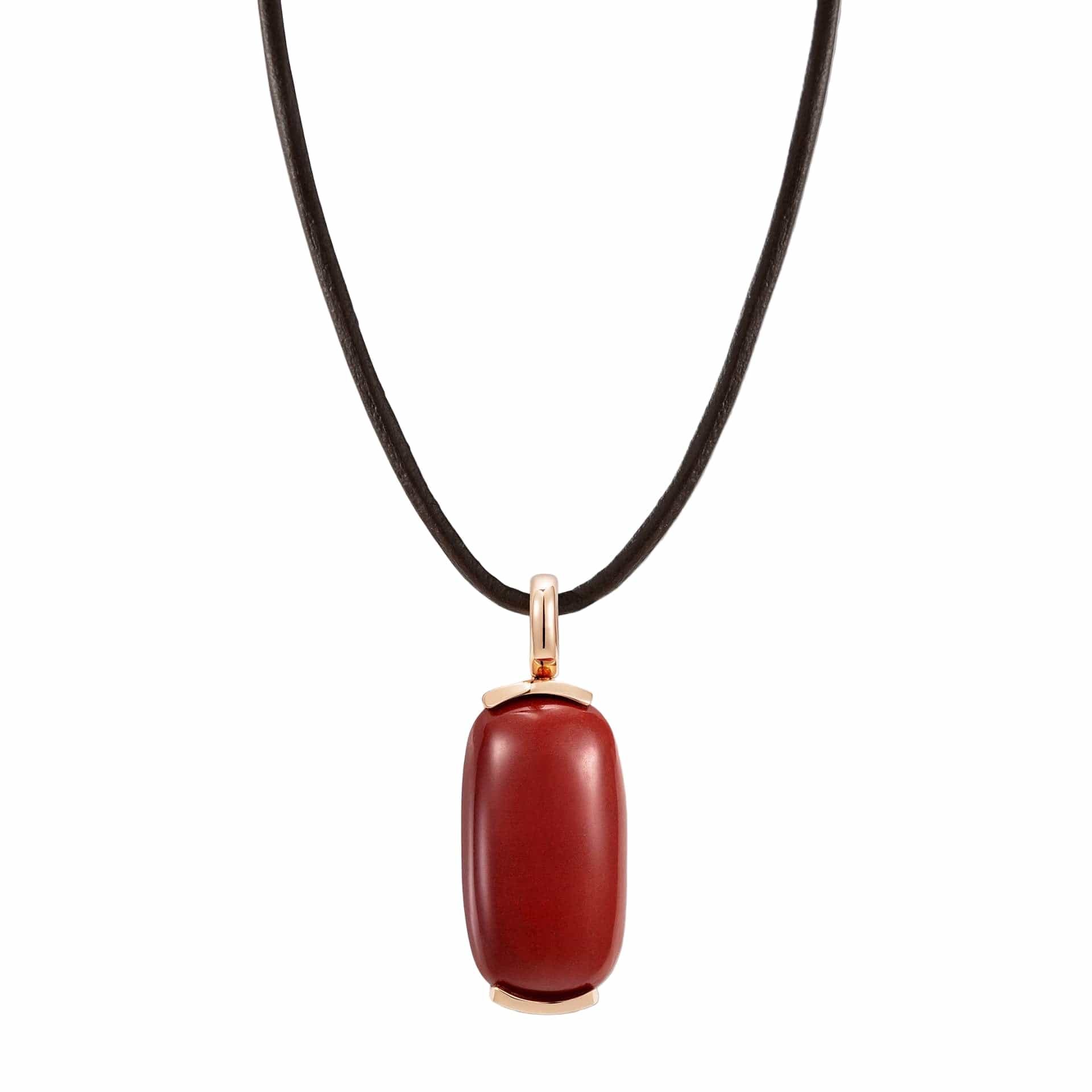 Fernando Jorge 18K Rose Gold Oblong Shaped Jasper Pendant - Image 2