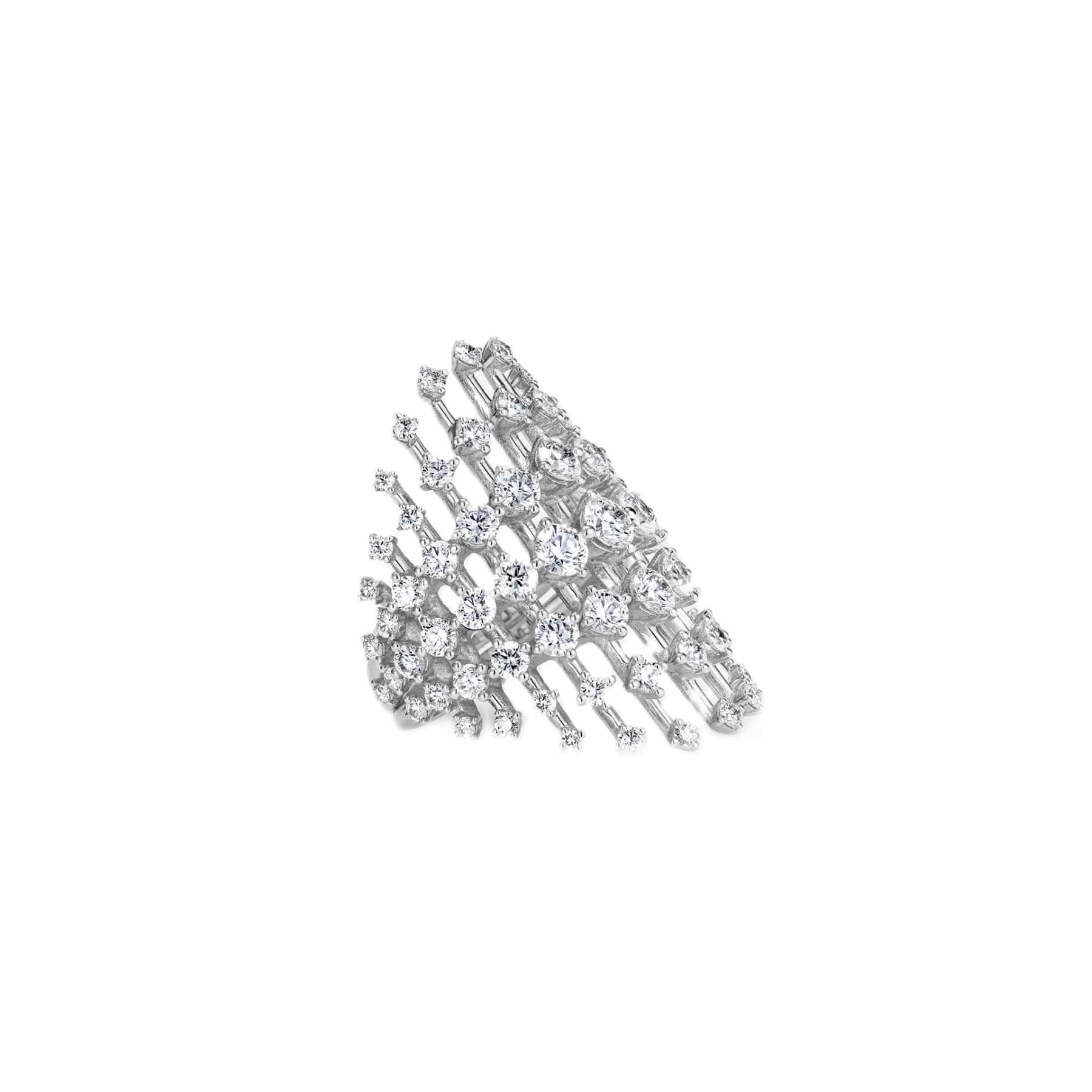Fernando Jorge 18K White Gold Medium Diamond Disco Ring