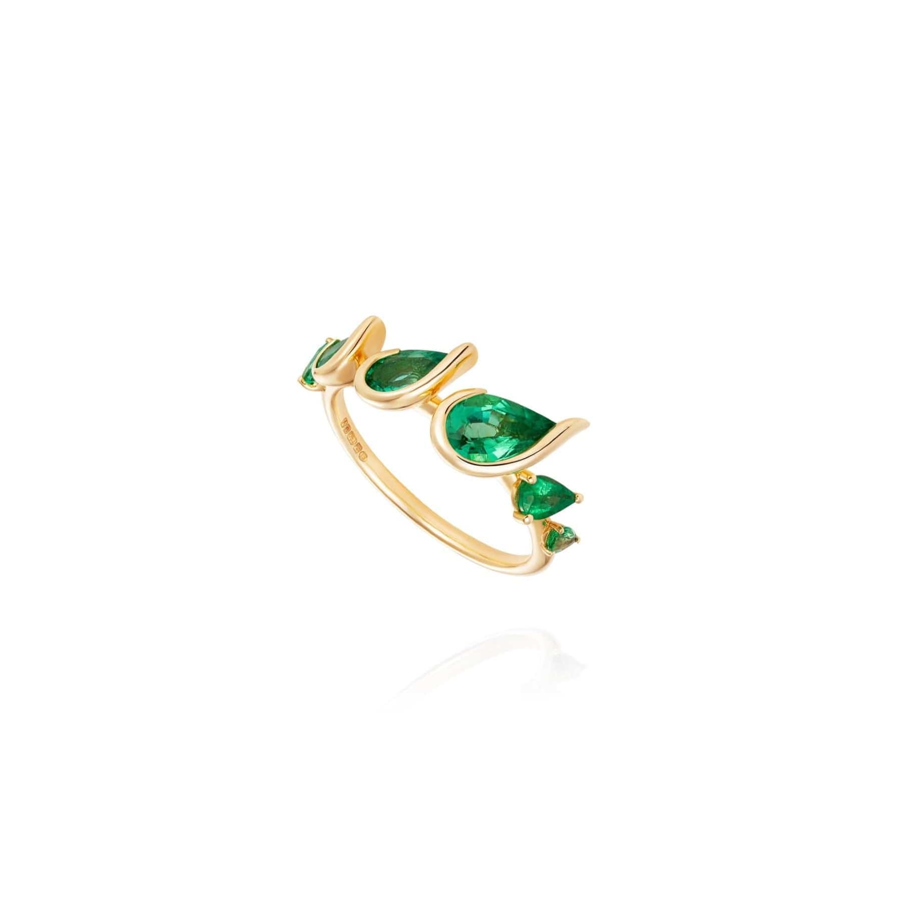 Fernando Jorge 18K Yellow Gold and Emerald Flicker Ring - Image 2