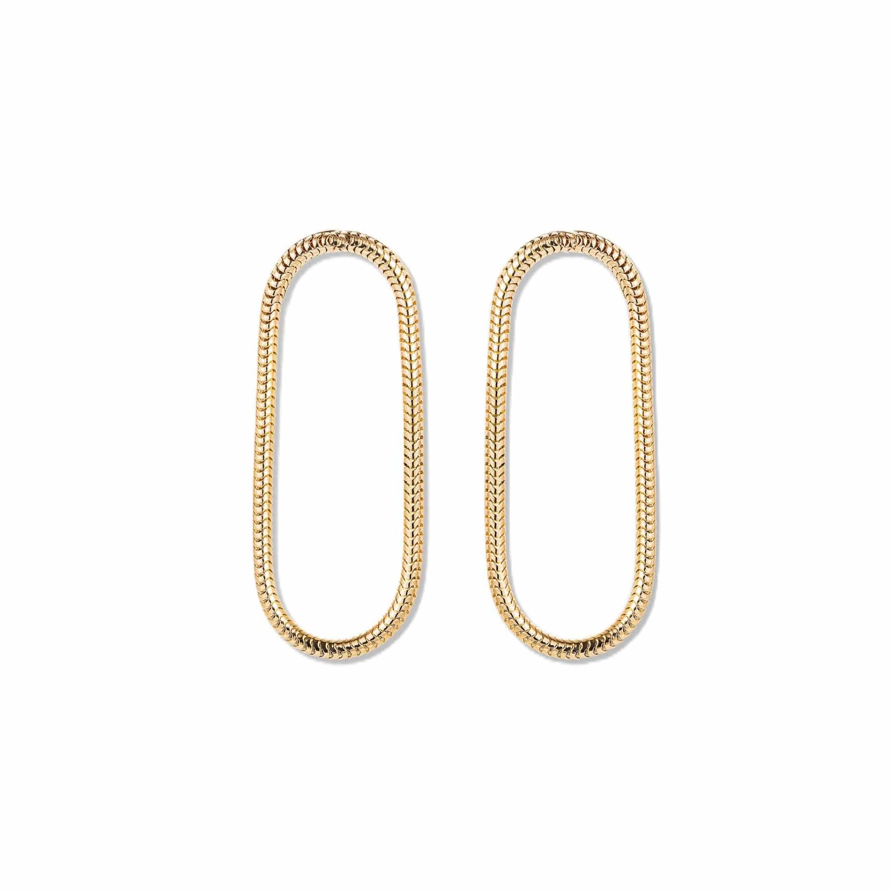 Fernando Jorge 18K Yellow Gold Single Medium Chain Hoop Earrings