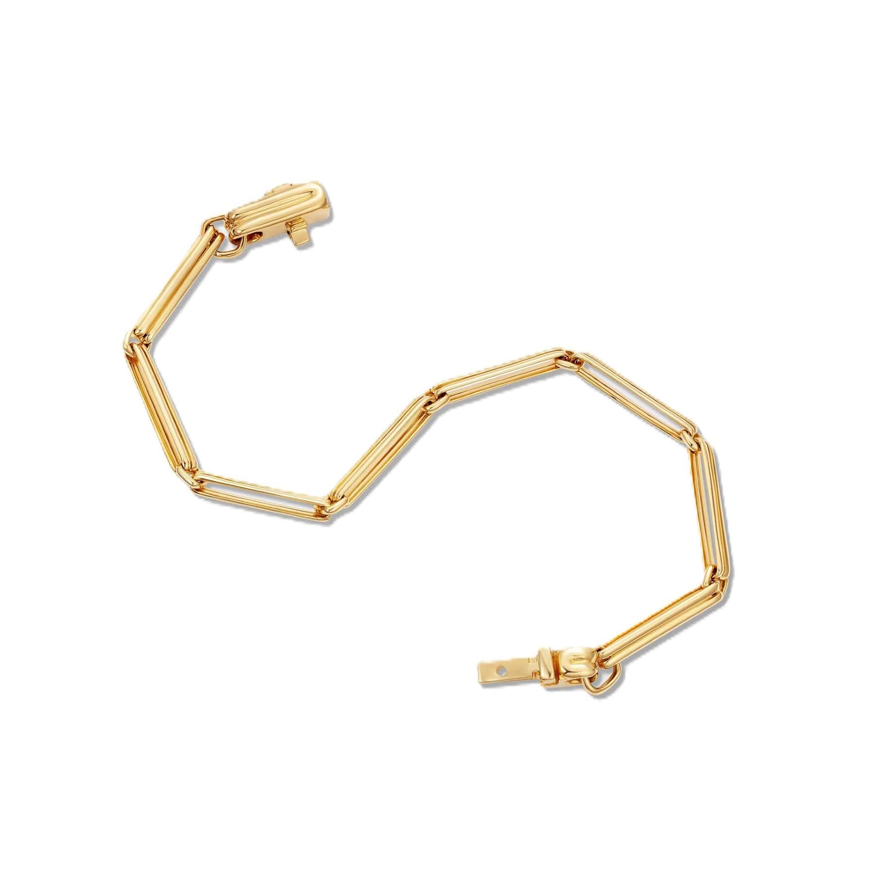 Fernando Jorge 18K Yellow Gold Ultra Stretched and Elongated Double Link Bracelet - Image 2