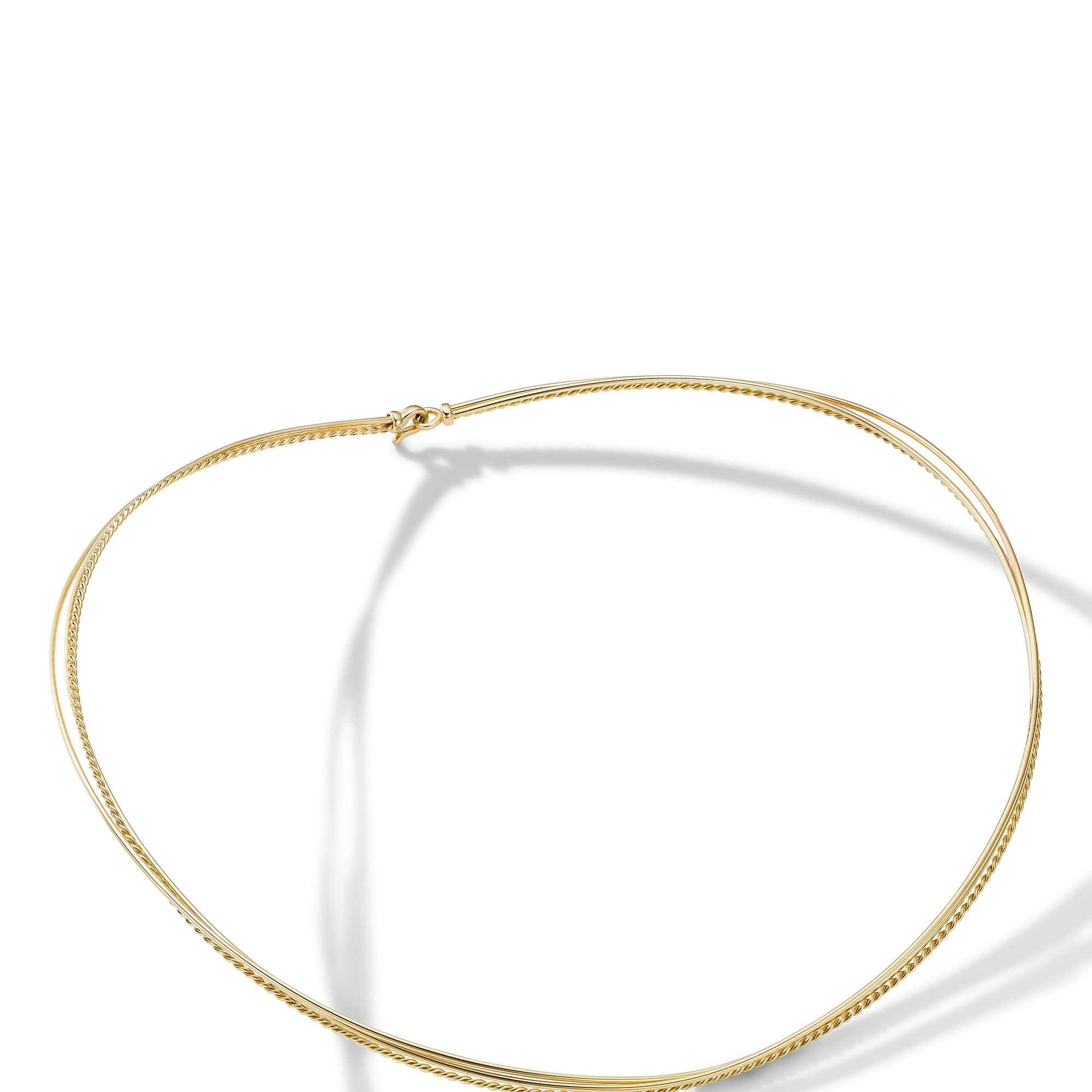 DY Elements Three-Row Hard Wire Necklace in 18K Yellow Gold - Image 2