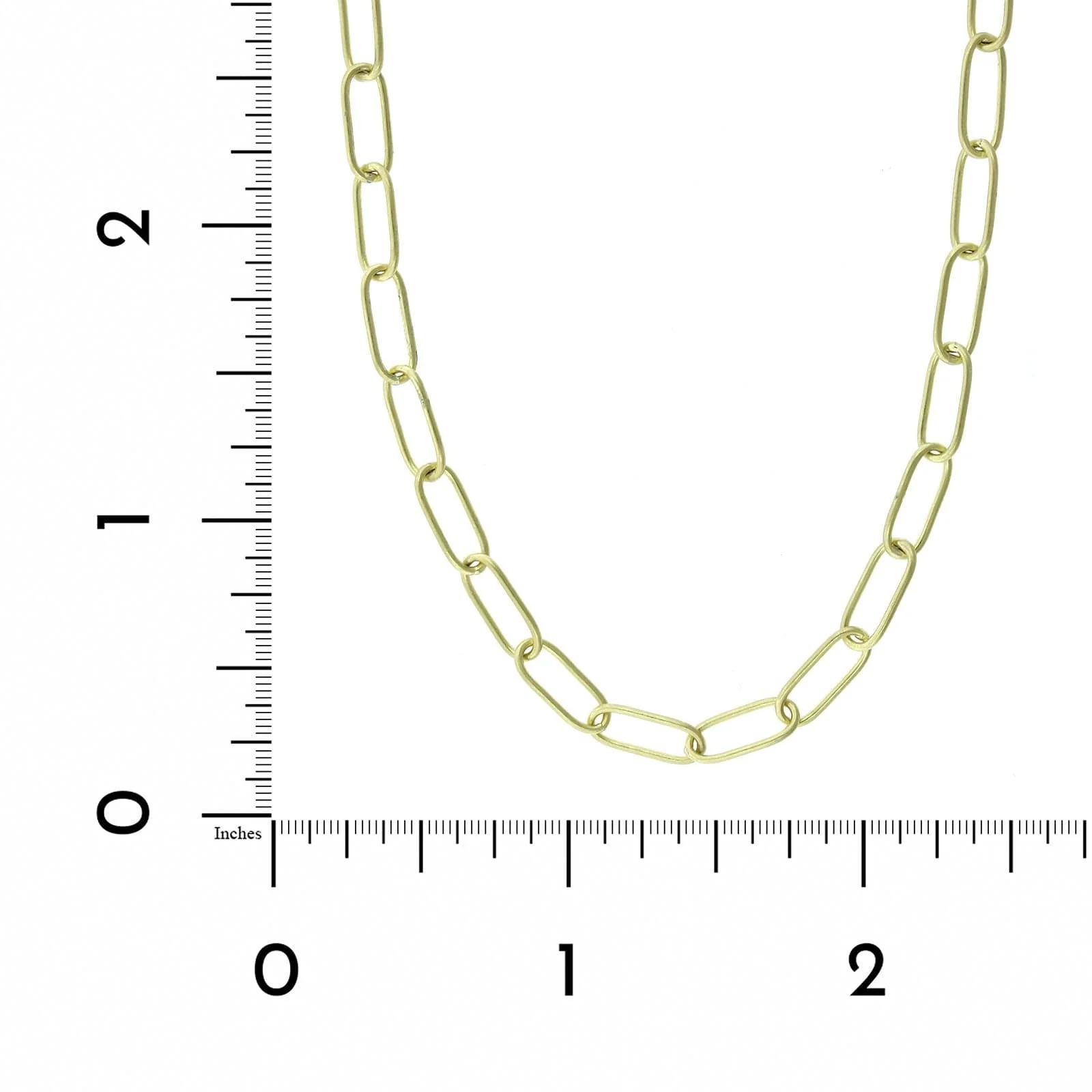 18K Yellow Gold Handmade Oval Link Chain - Image 4