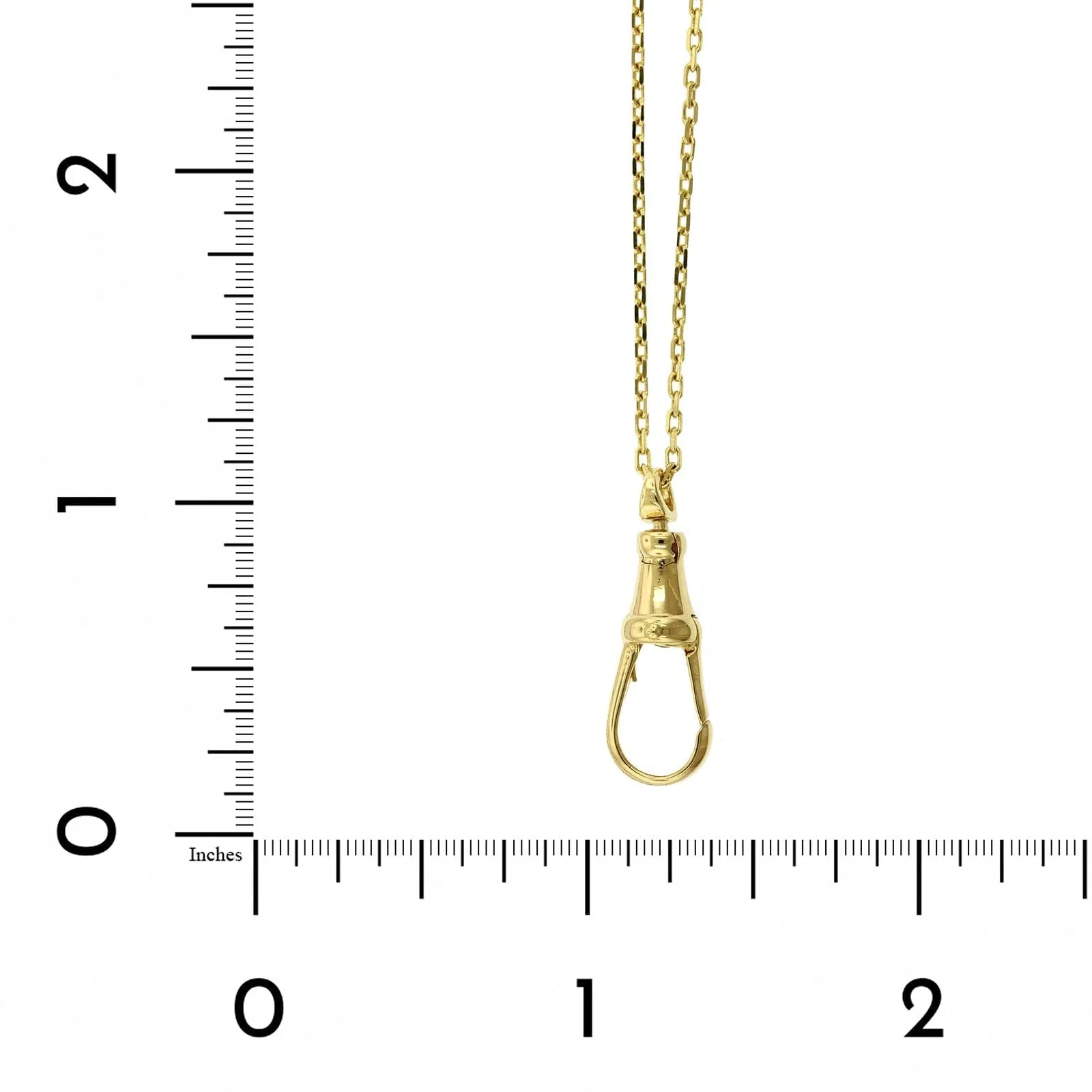 18K Yellow Gold Swivel Pendant Holder Cable Chain - Image 3