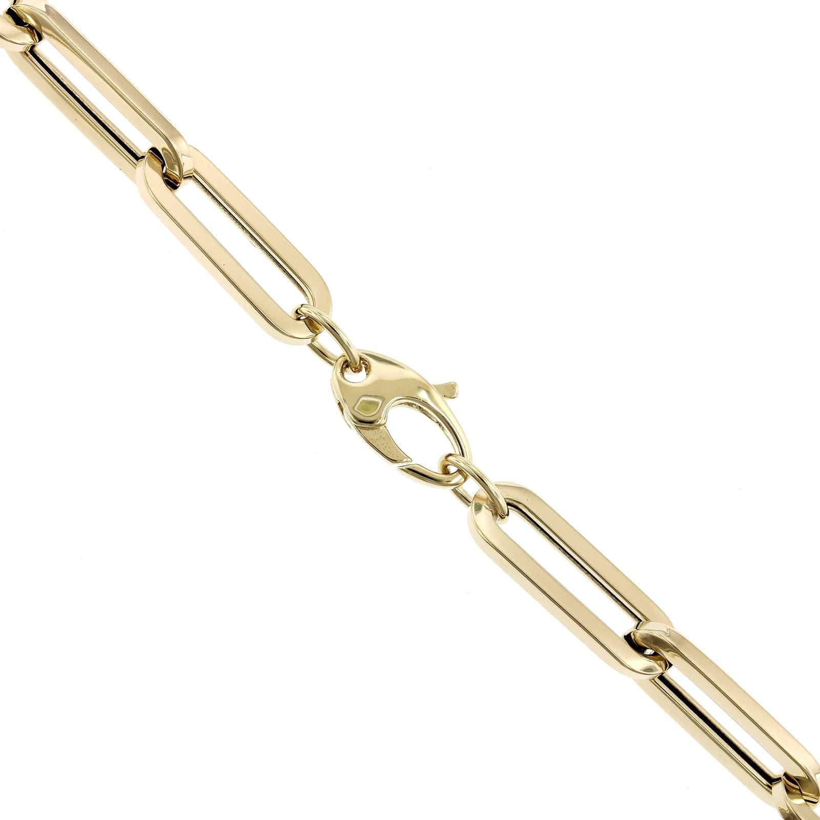 14K Yellow Gold Elongated Paperclip Necklace - Image 2